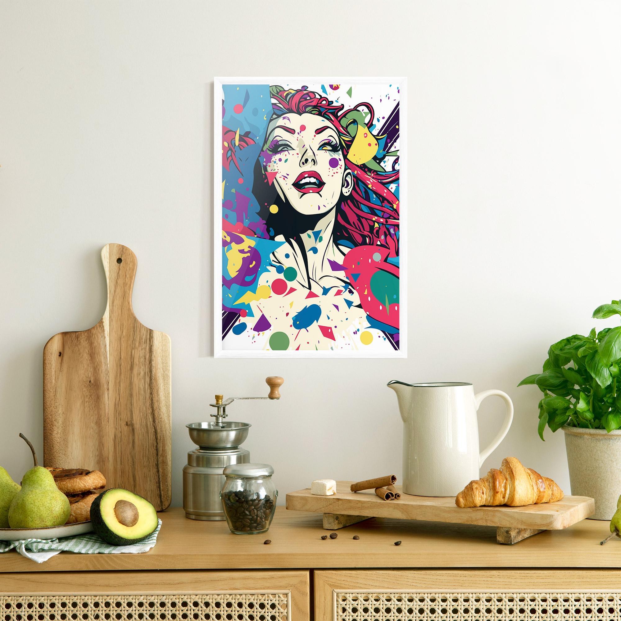 Poster Înrămat Fictional Woman mockup 8