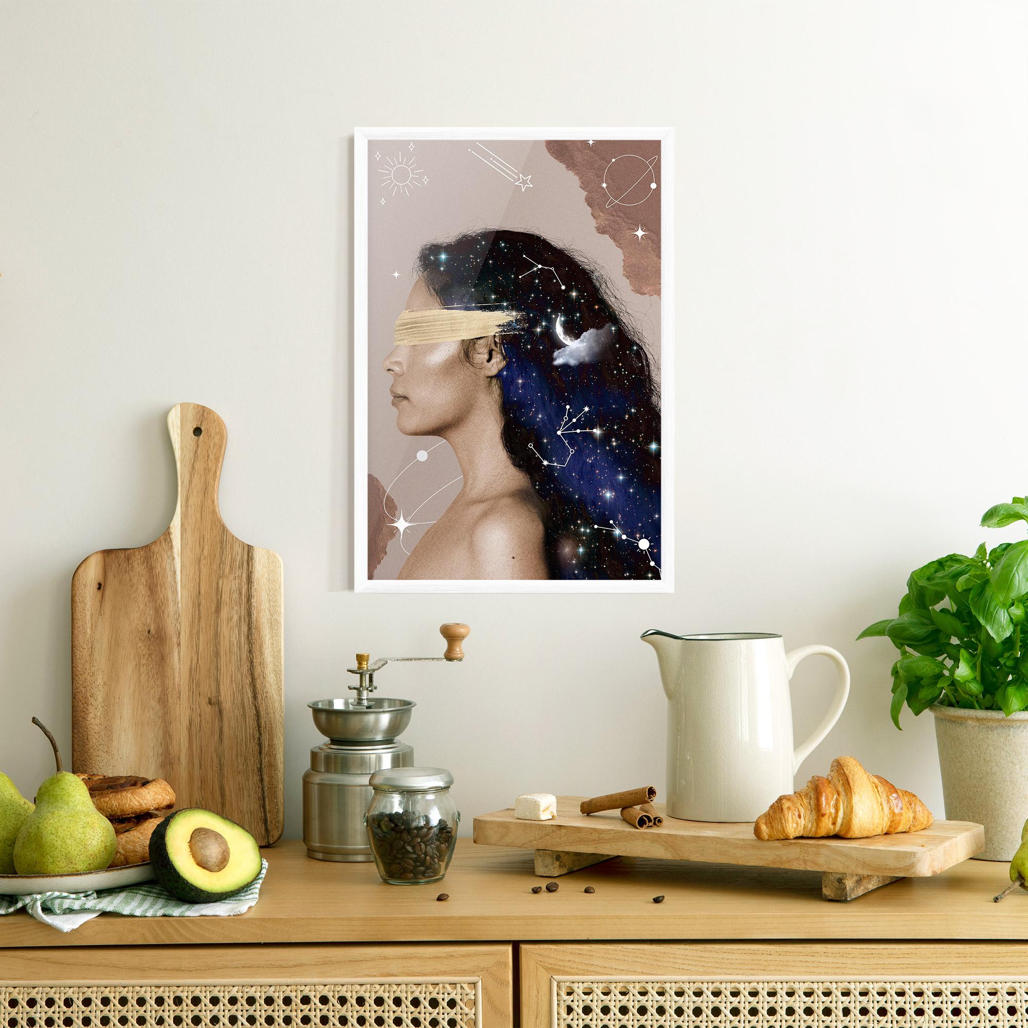 Poster Înrămat Galaxy Hair mockup 8