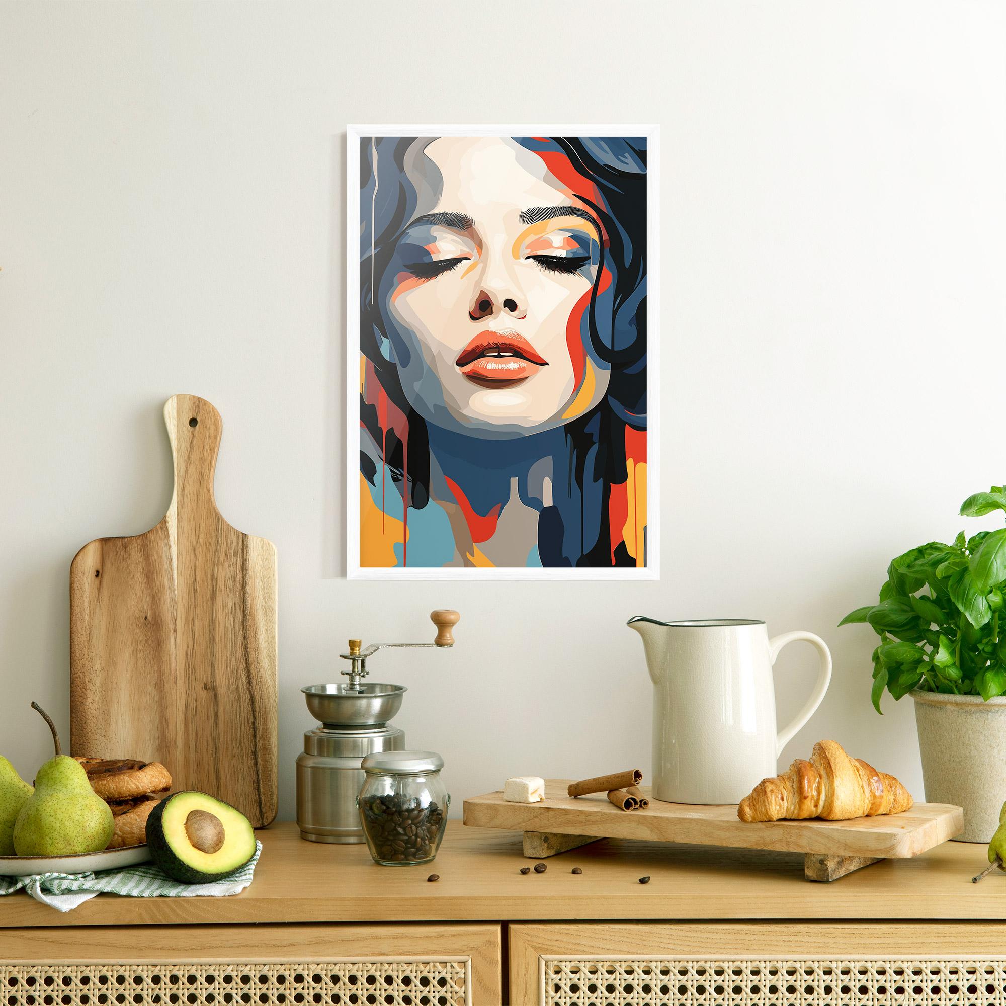 Poster Înrămat Juicy Abstract Lips mockup 8