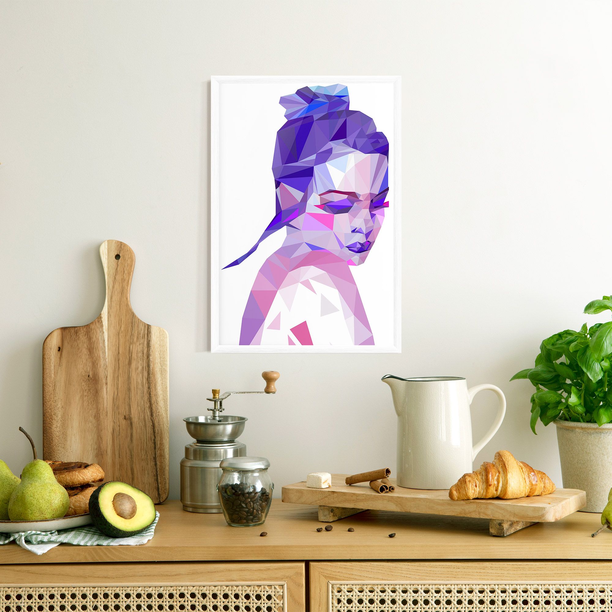 Purple Poly Girl mockup 8