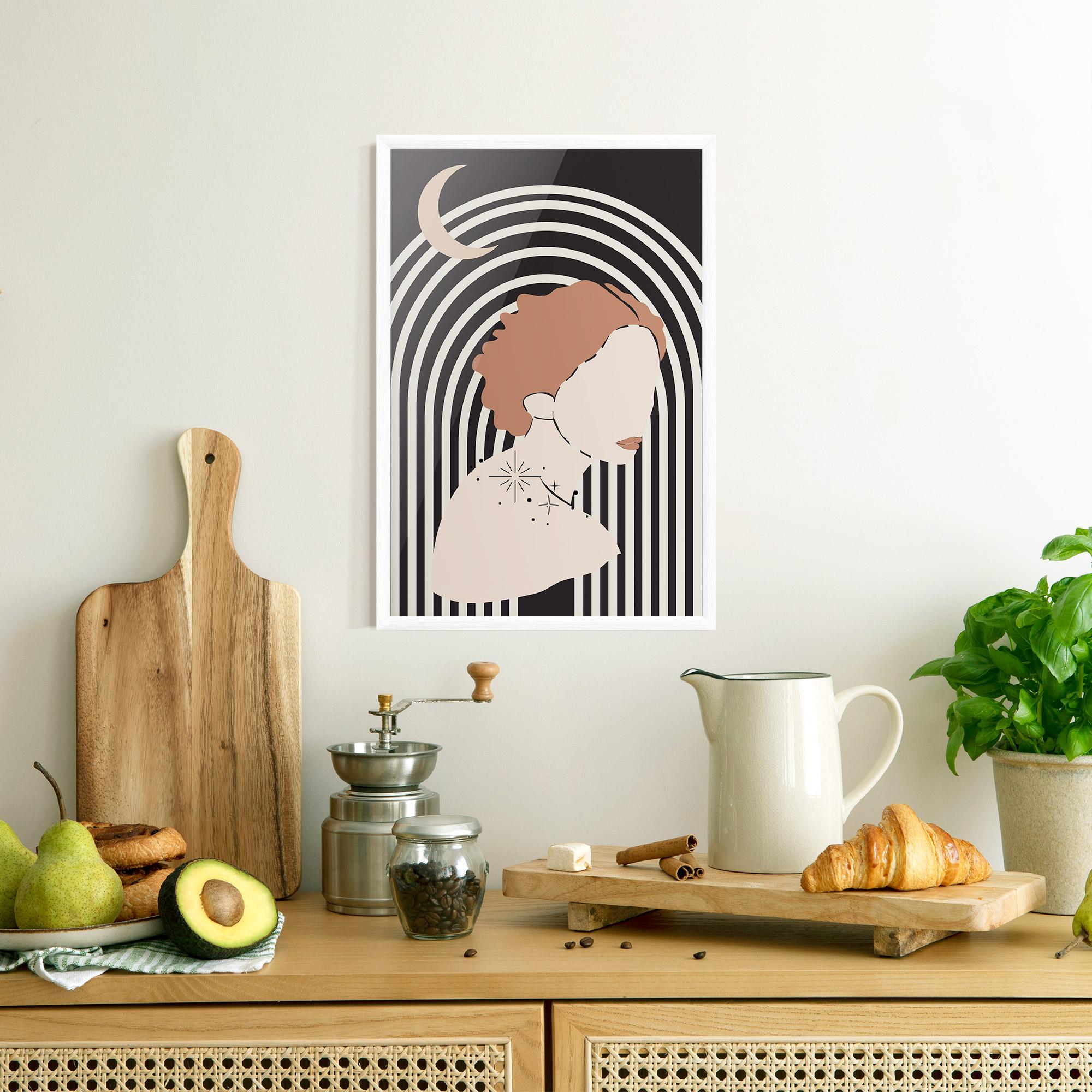 Poster Înrămat Woman Orange Lips mockup 8