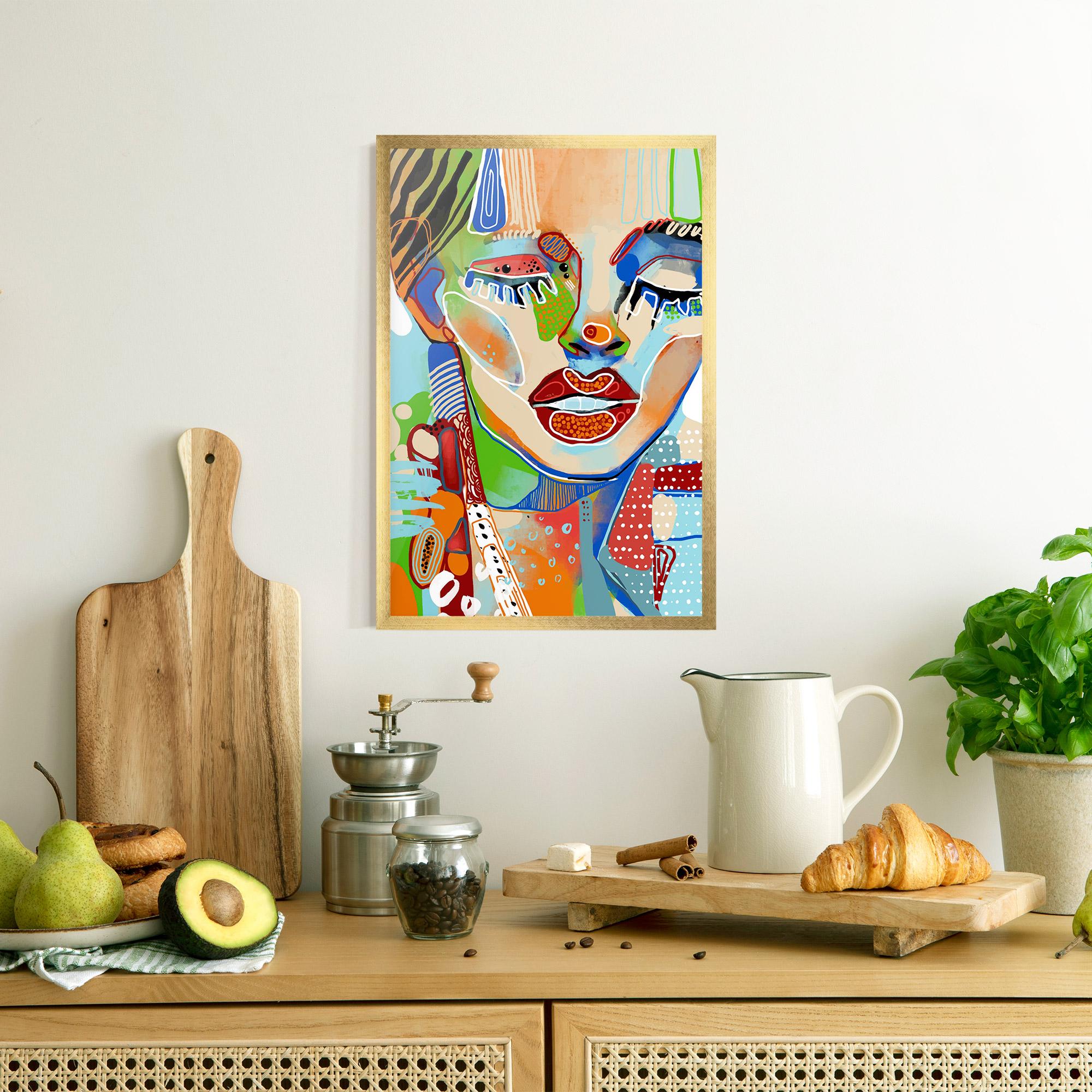 Poster Înrămat Abstract Art Woman mockup 8