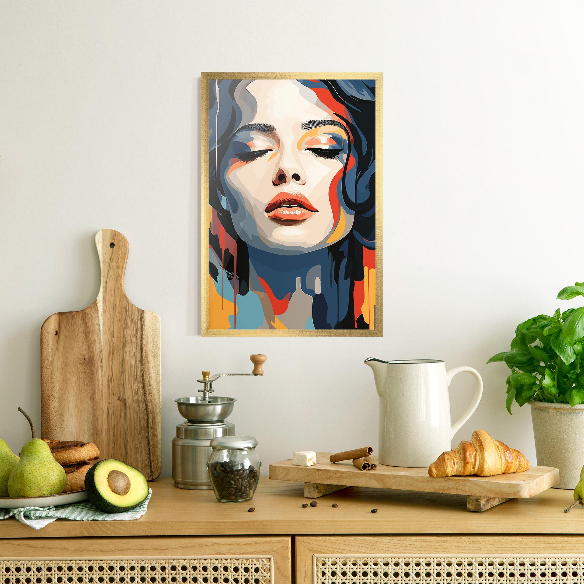 Poster Înrămat Juicy Abstract Lips mockup 8