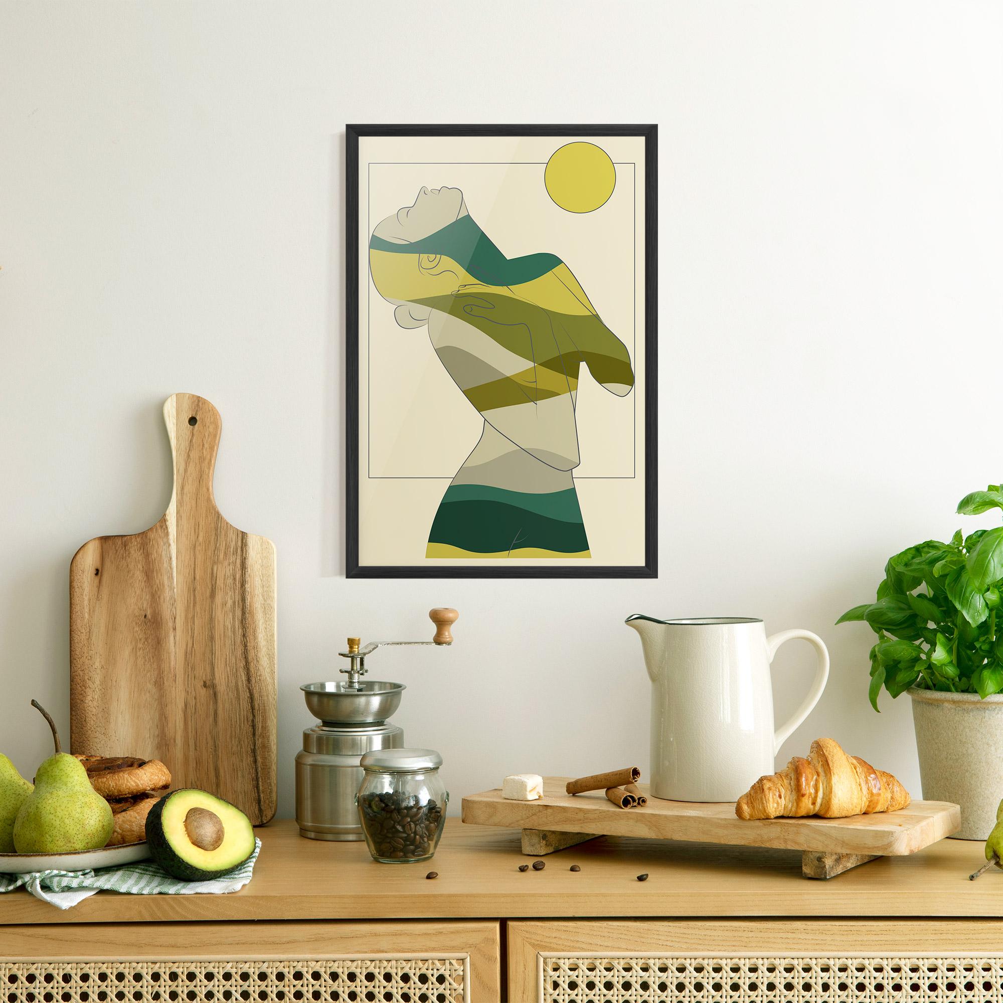 Poster Înrămat Green Nature Woman mockup 8