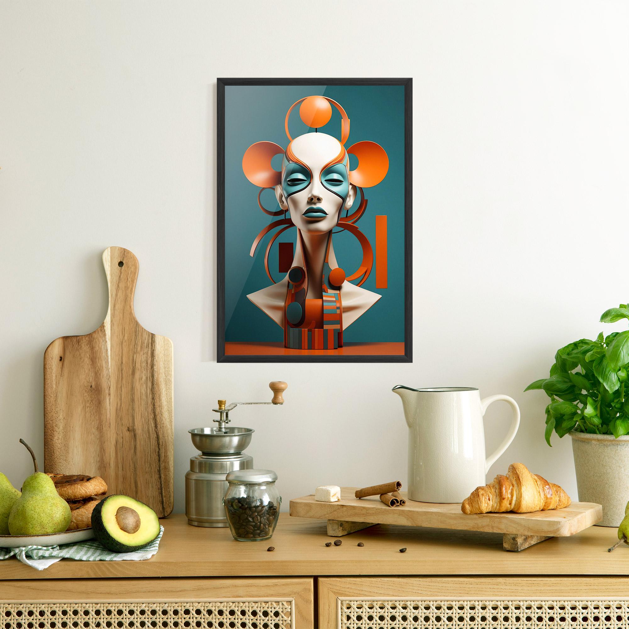 Poster Înrămat Interesting Woman Concept mockup 8