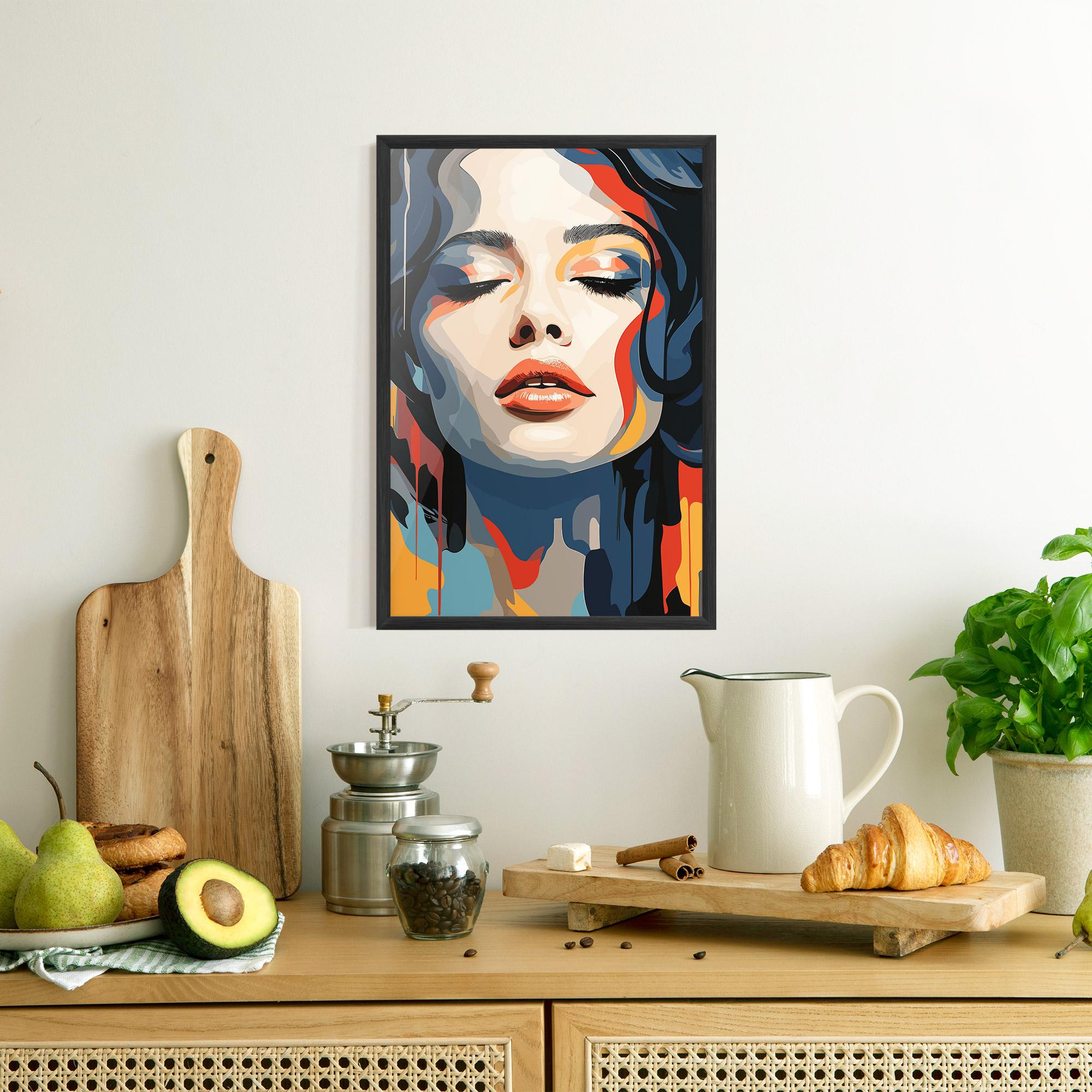 Poster Înrămat Juicy Abstract Lips mockup 8