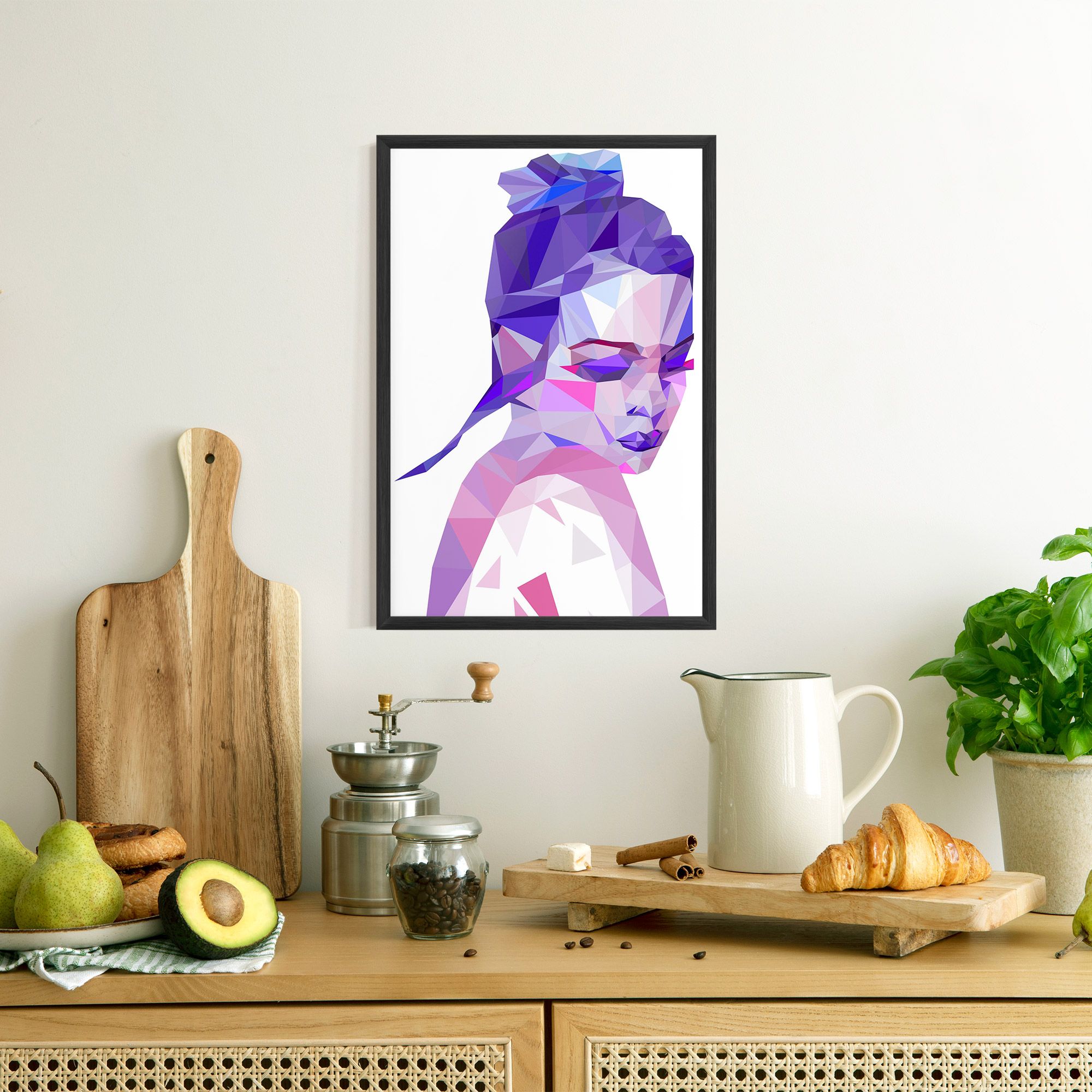 Purple Poly Girl mockup 8