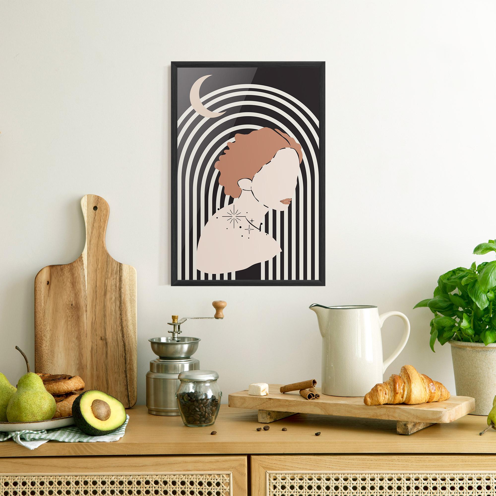 Poster Înrămat Woman Orange Lips mockup 8