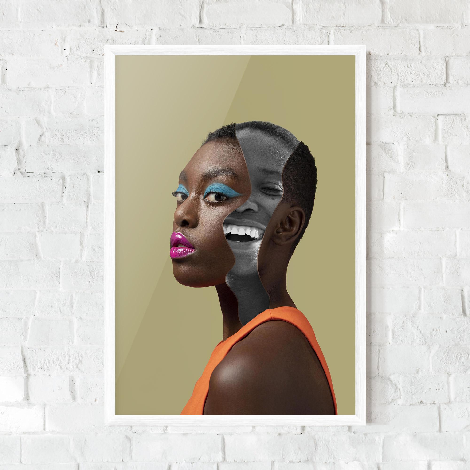 Poster Înrămat American Woman Collage mockup 0