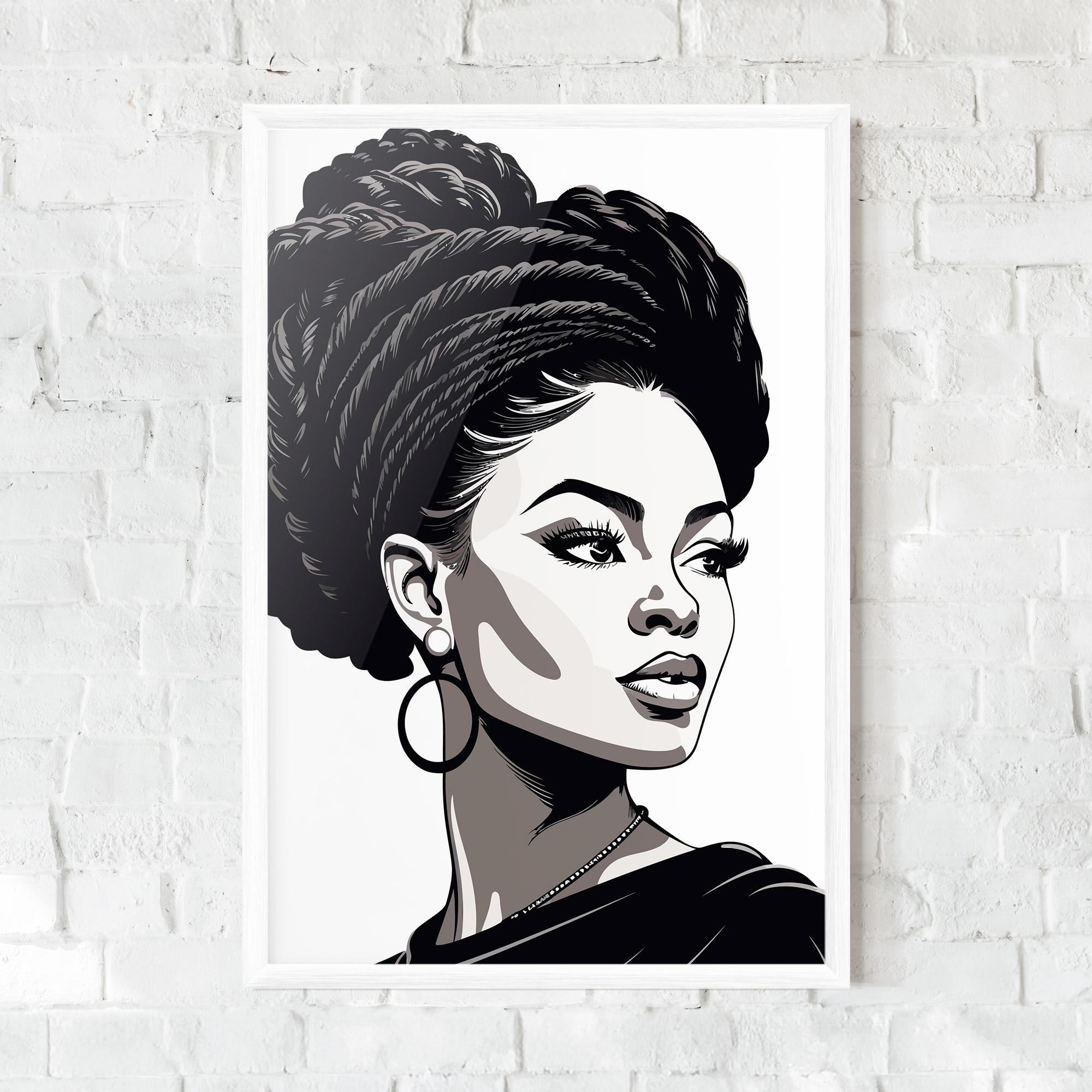 Poster Înrămat Brown Skin Woman mockup 0