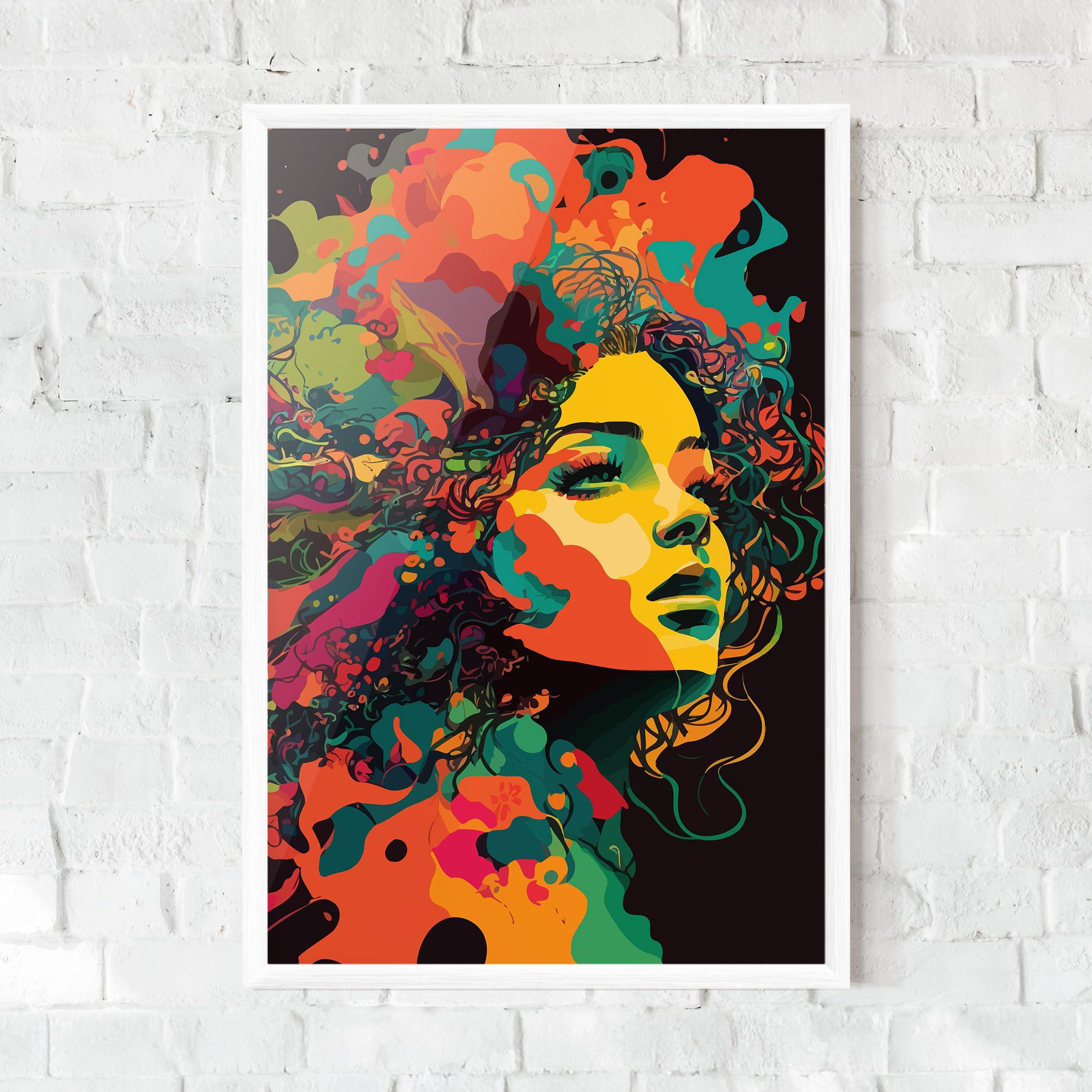Poster Înrămat Colorful African Woman mockup 0