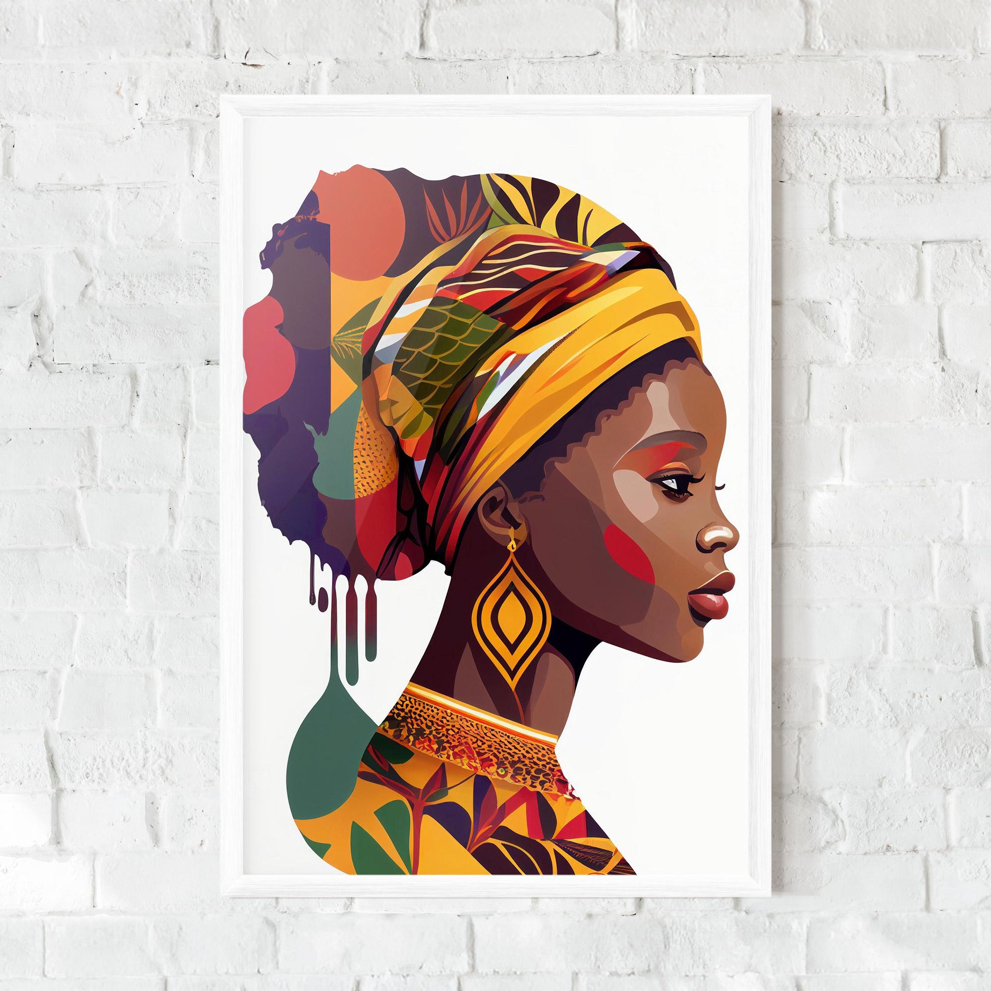 Poster Înrămat Colorful African mockup 0