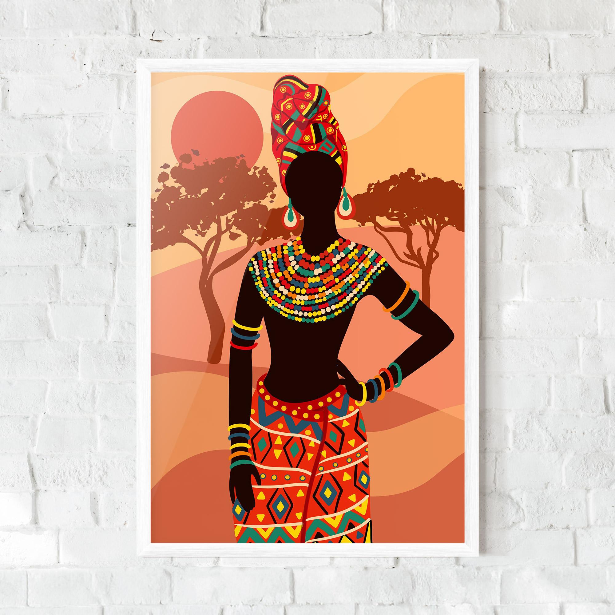 Poster Înrămat Ethnic African Color mockup 0