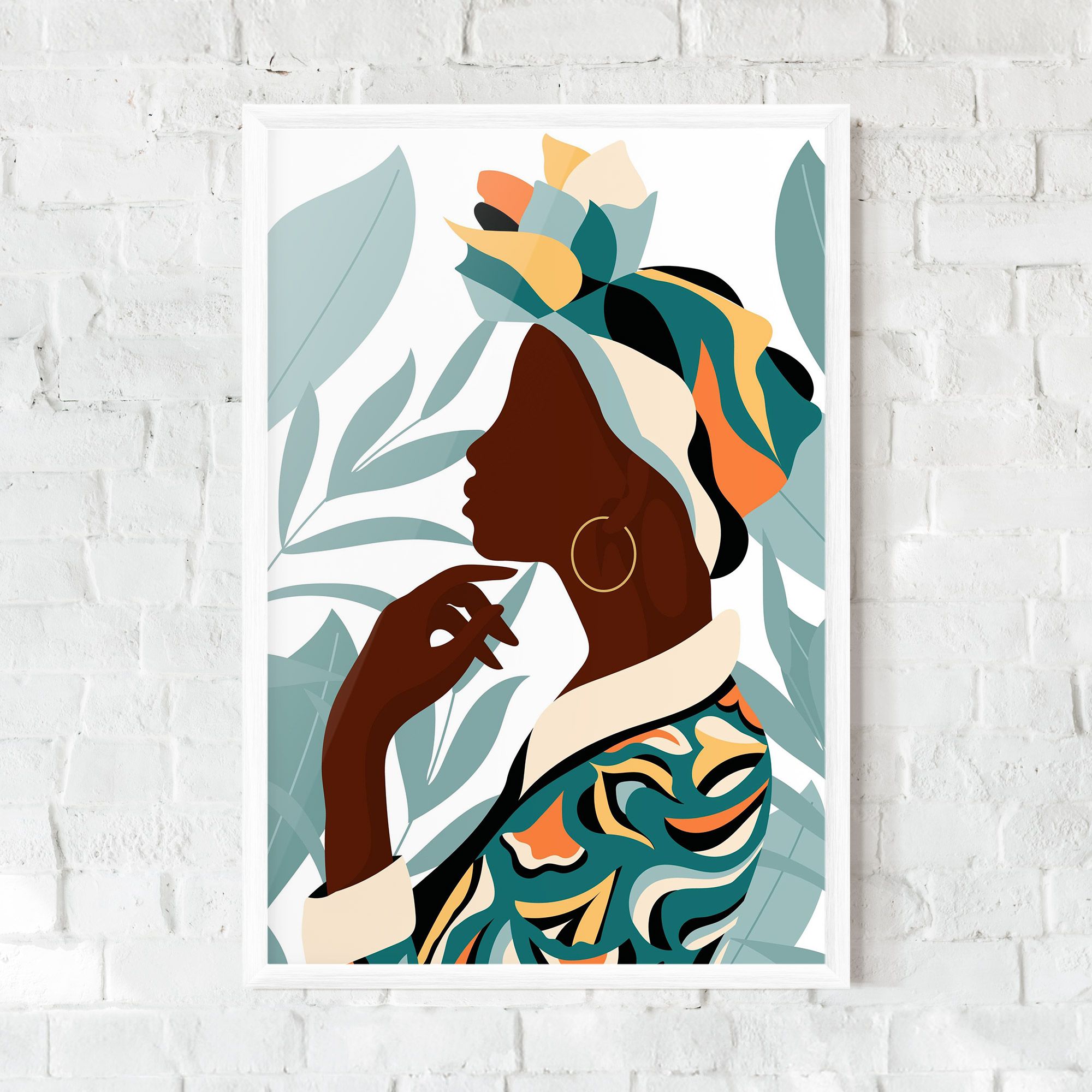 Gold African Earring mockup 0