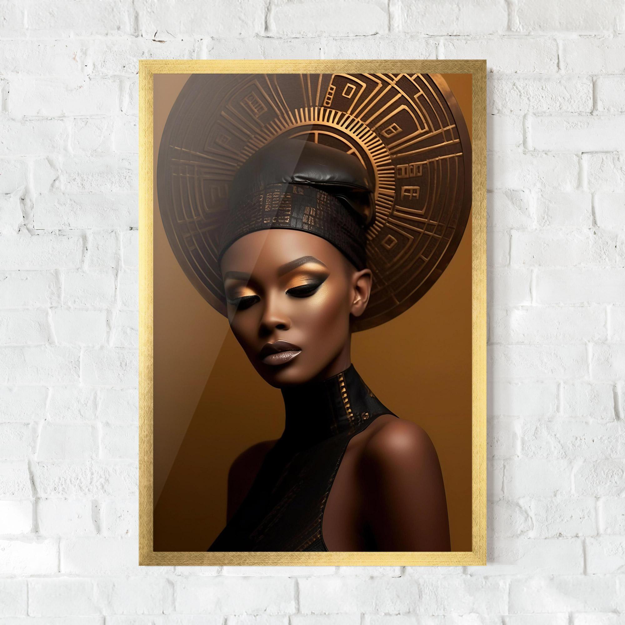 Poster Înrămat African Abstract Art mockup 0