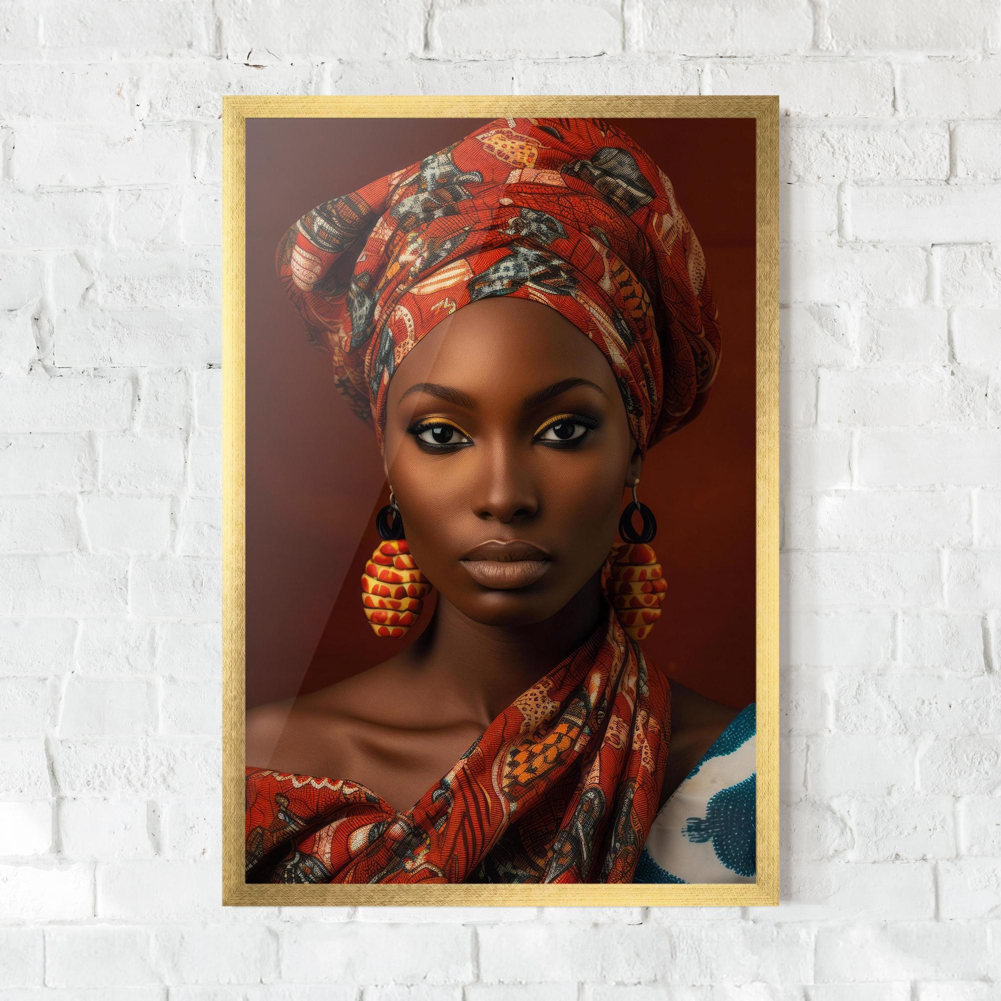 Poster Înrămat African Black Eyeliner mockup 0