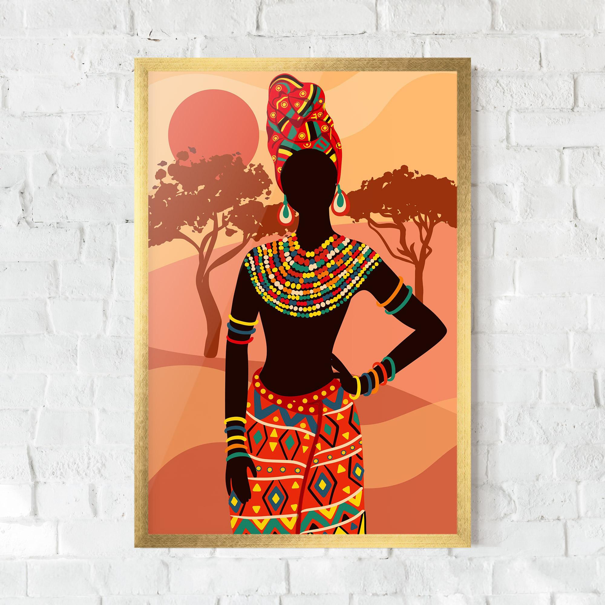 Poster Înrămat Ethnic African Color mockup 0
