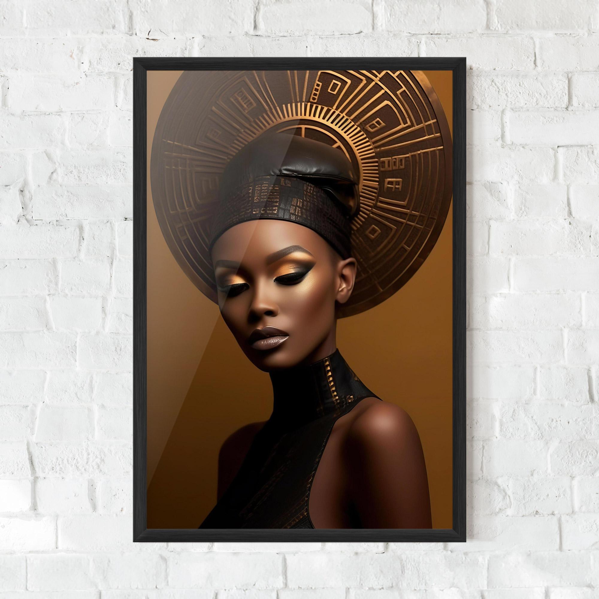 Poster Înrămat African Abstract Art mockup 0