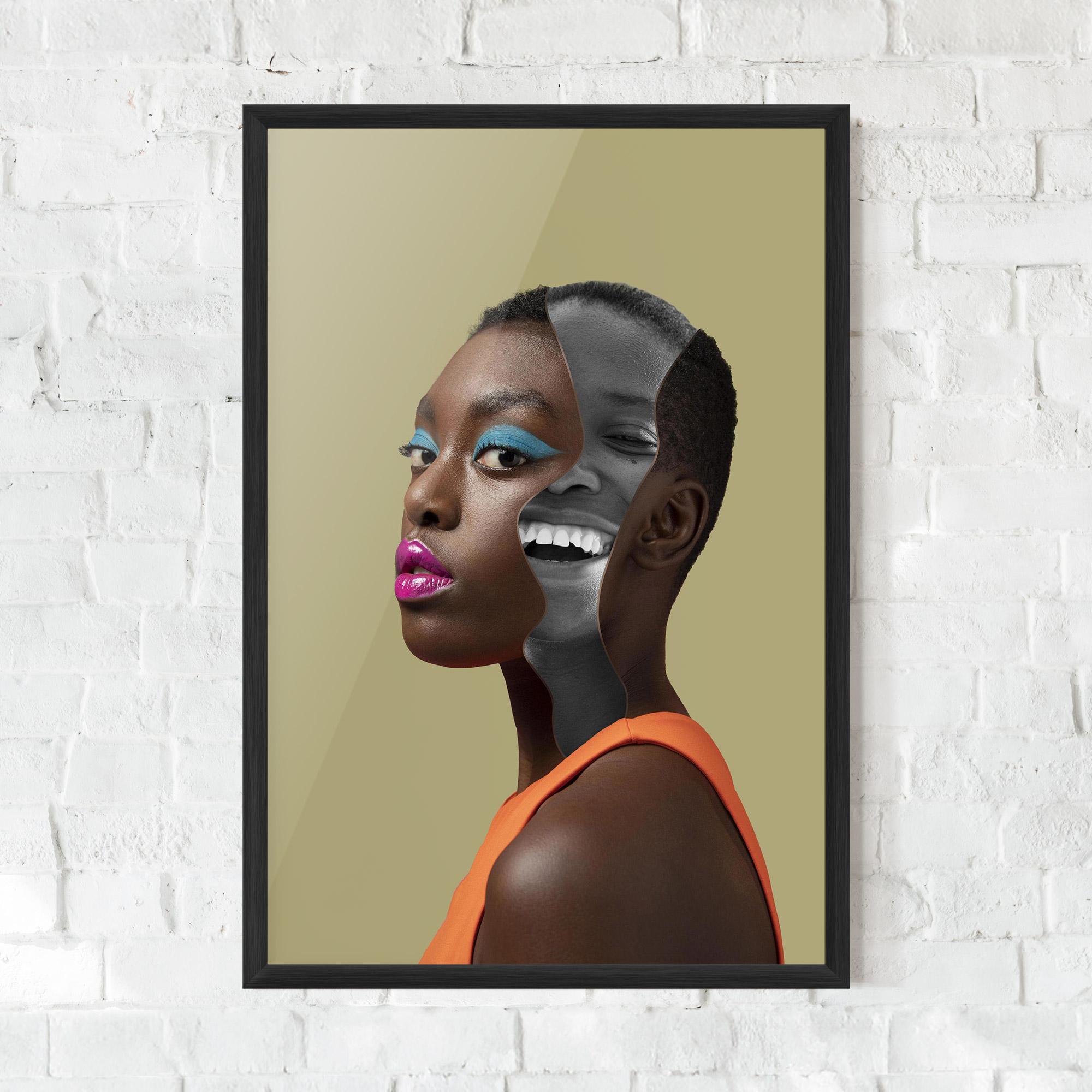 Poster Înrămat American Woman Collage mockup 0