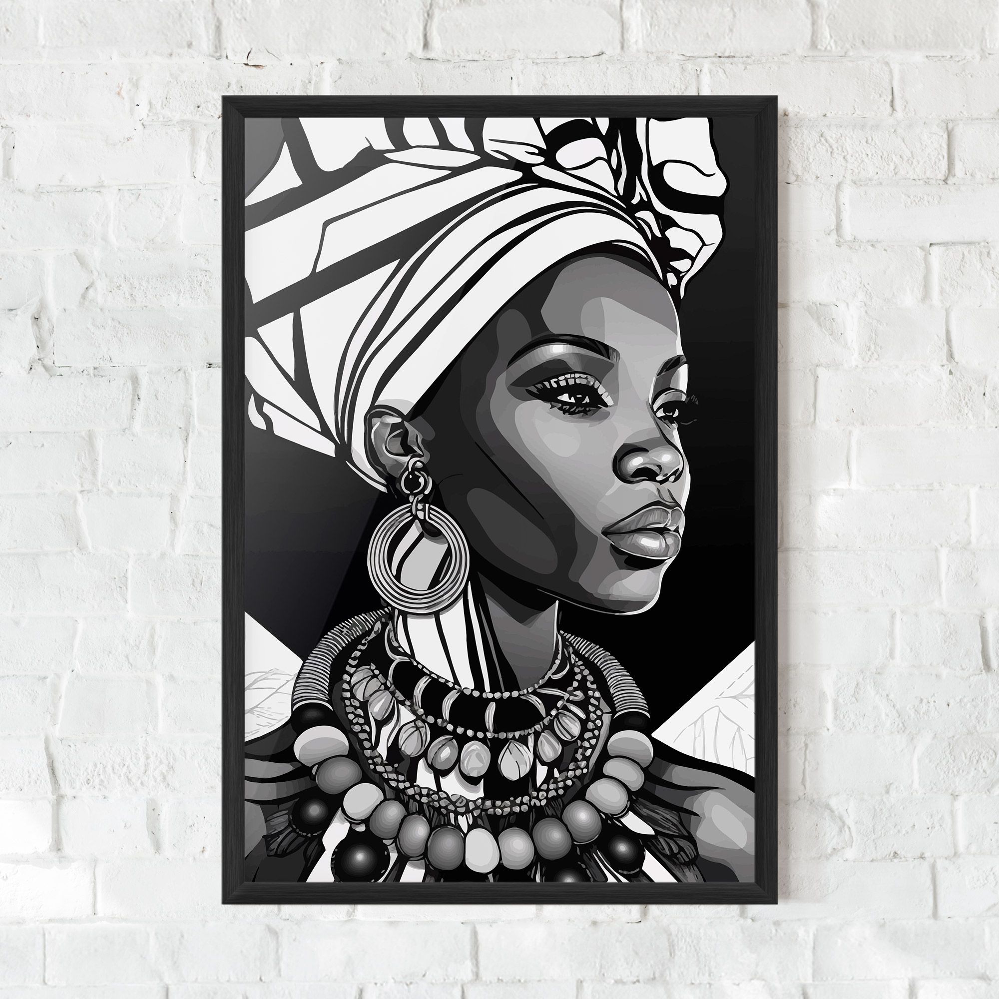 Black White African mockup 0