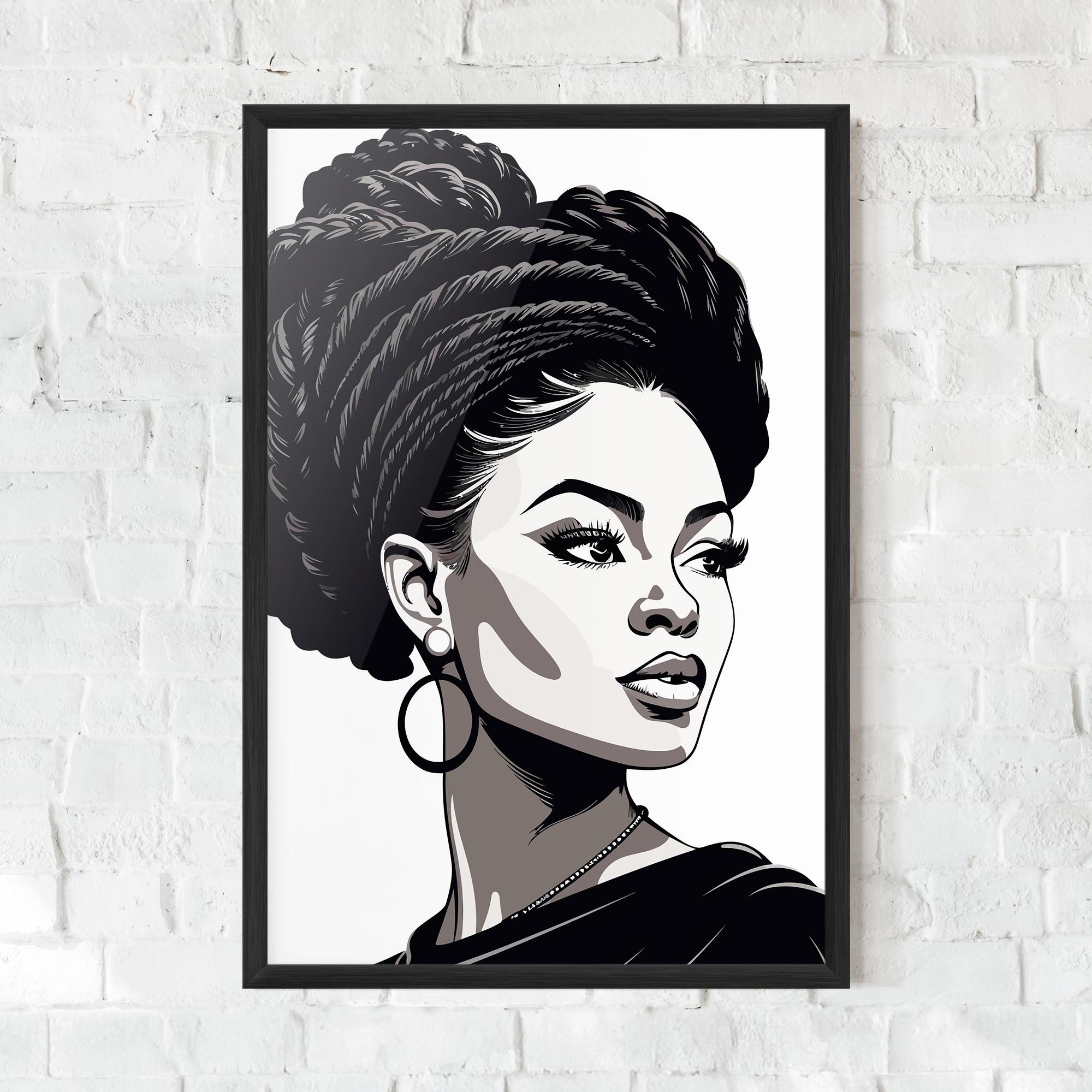 Poster Înrămat Brown Skin Woman mockup 0