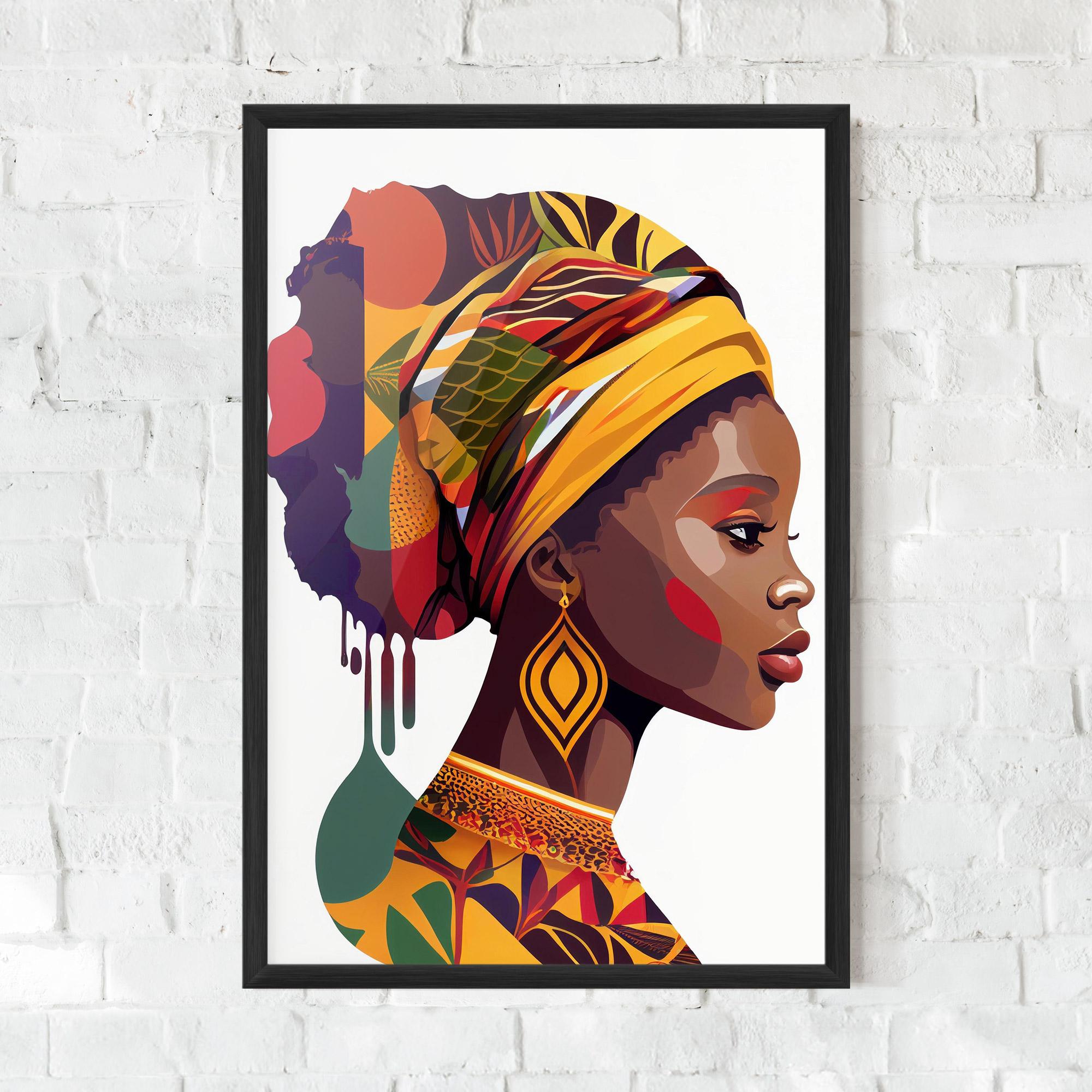 Poster Înrămat Colorful African mockup 0