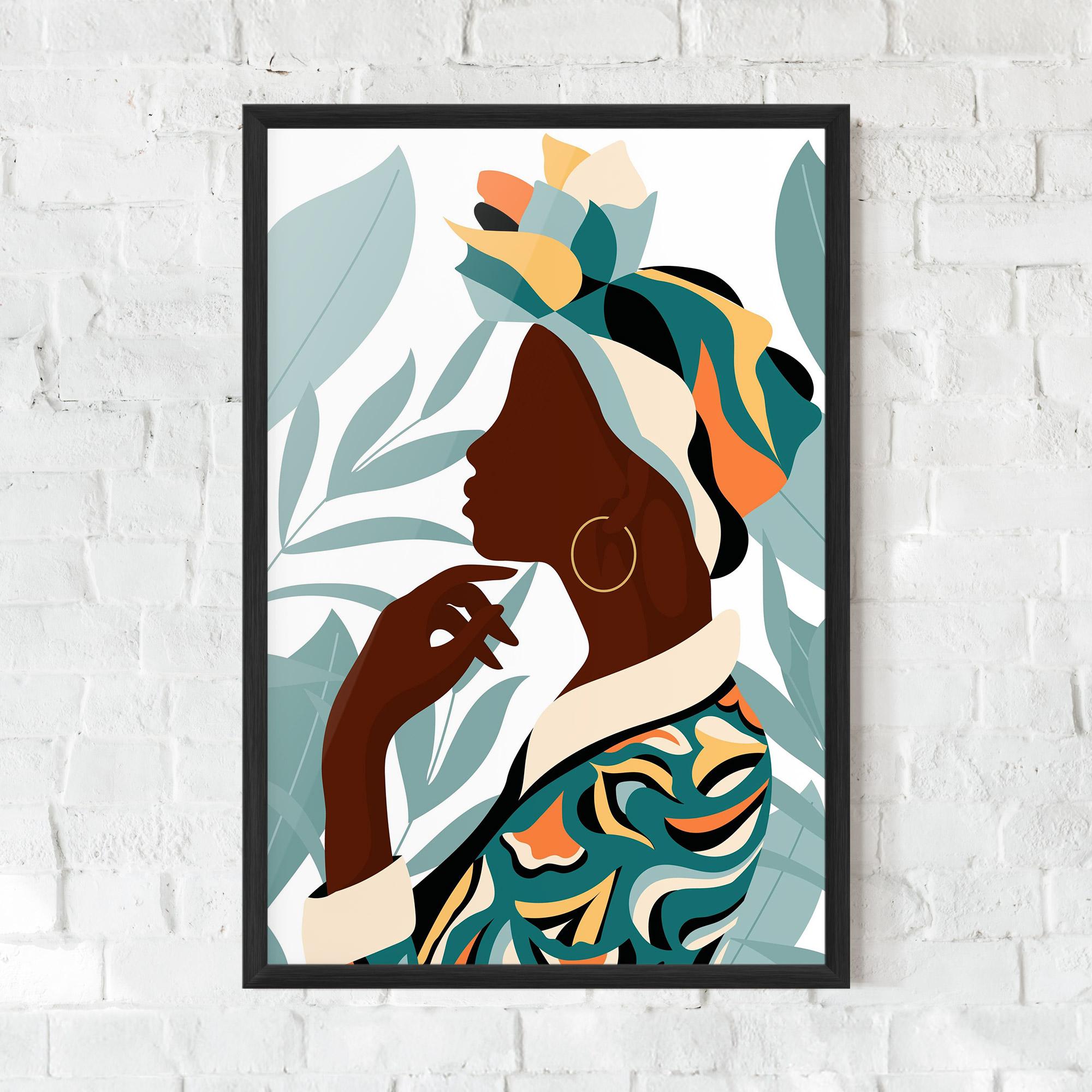 Poster Înrămat Gold African Earring mockup 0