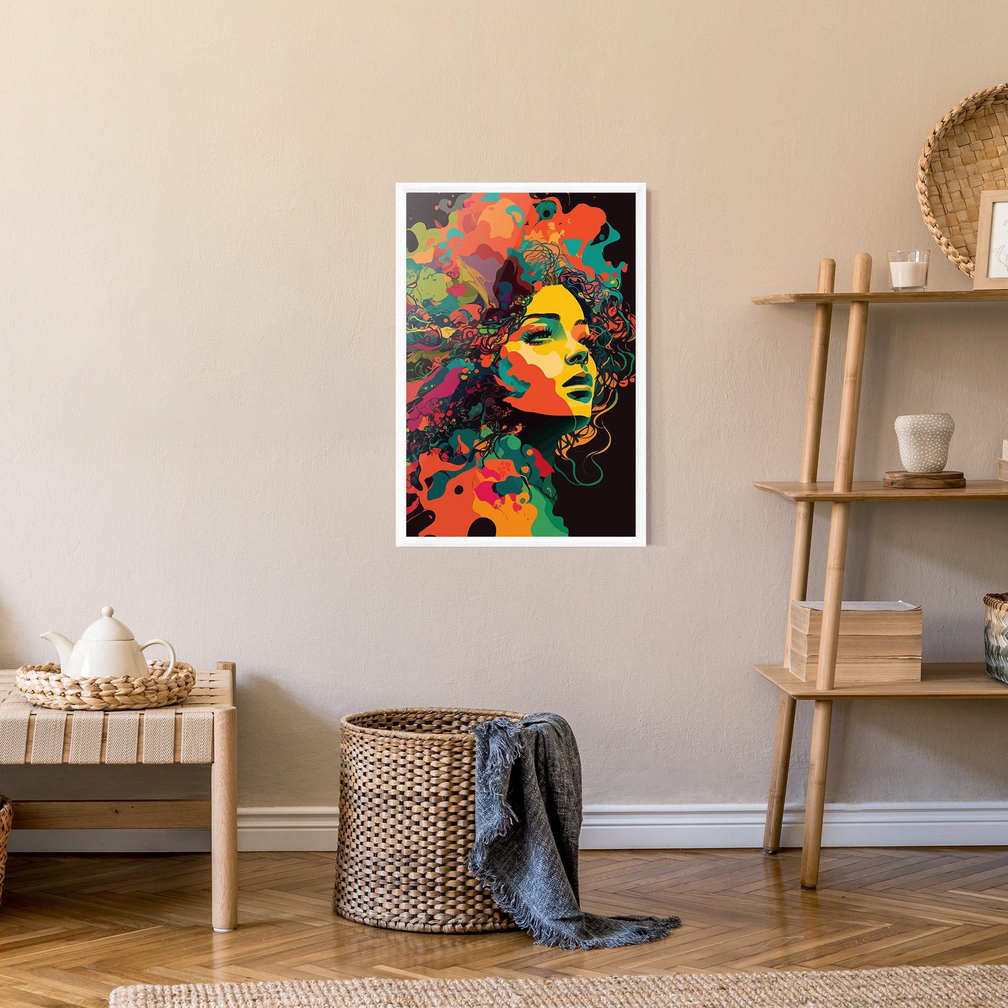 Poster Înrămat Colorful African Woman mockup 9