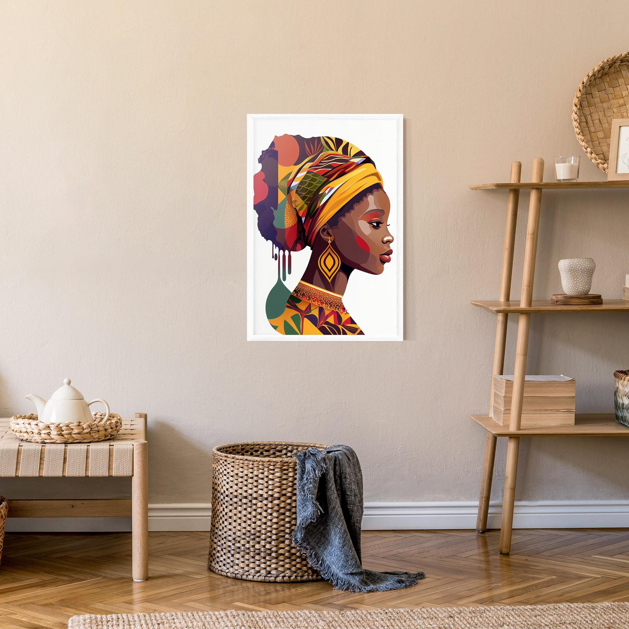 Poster Înrămat Colorful African mockup 9