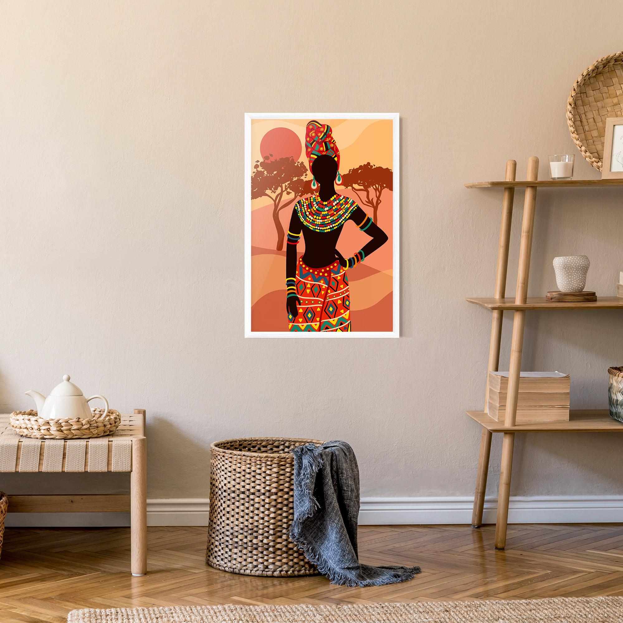 Poster Înrămat Ethnic African Color mockup 9