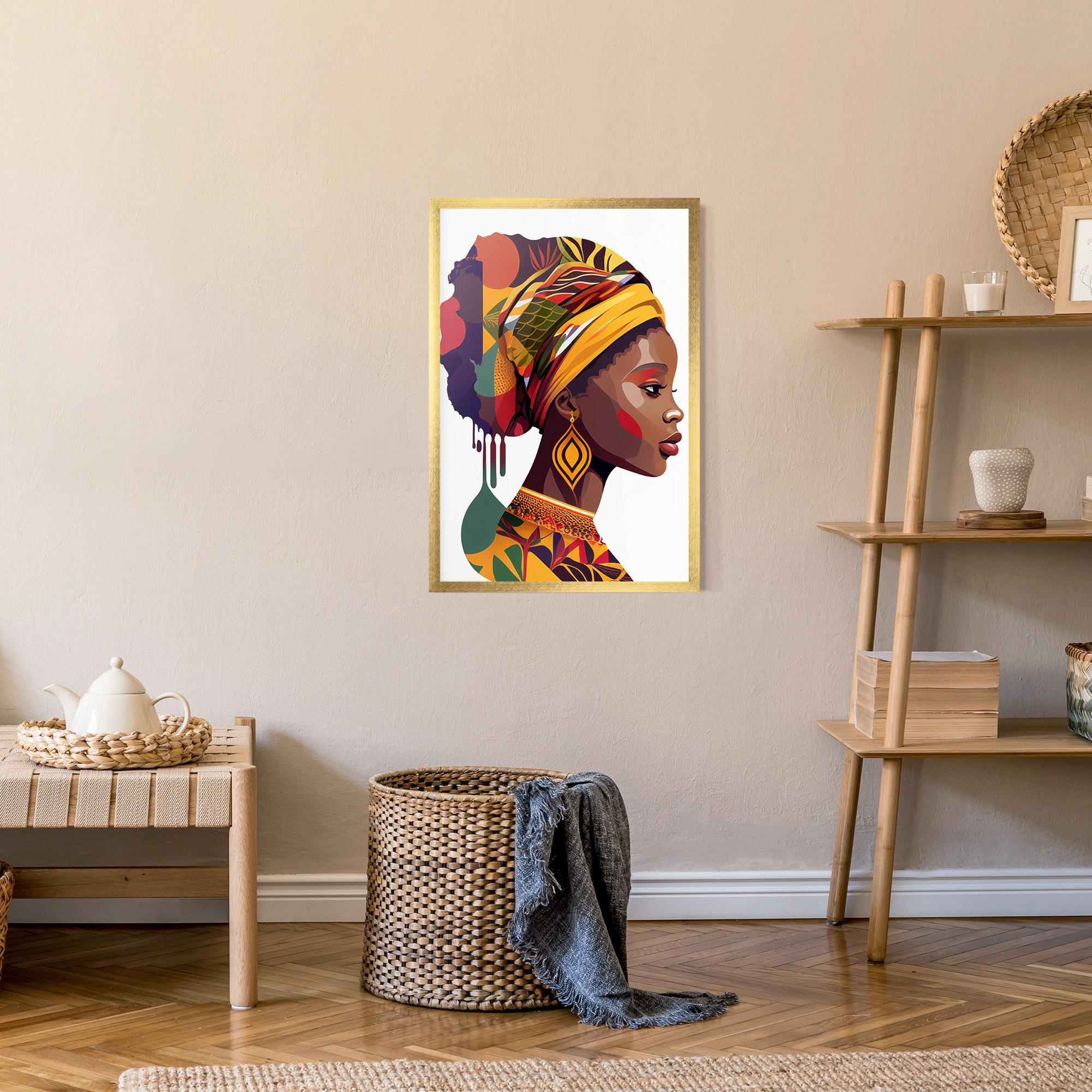 Poster Înrămat Colorful African mockup 9