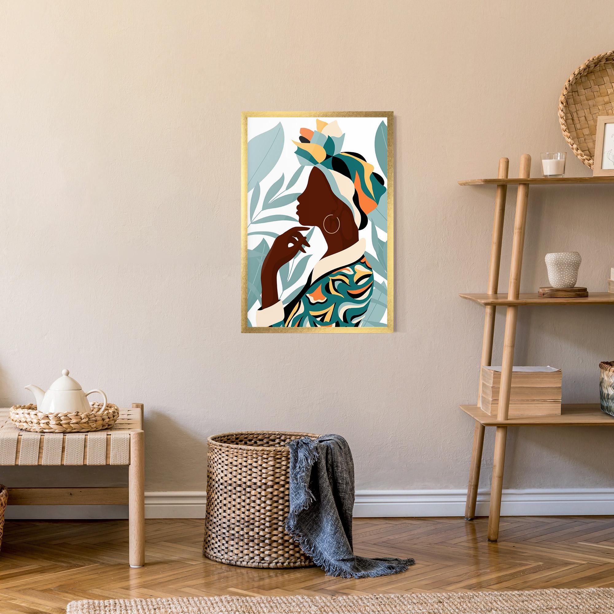 Poster Înrămat Gold African Earring mockup 9