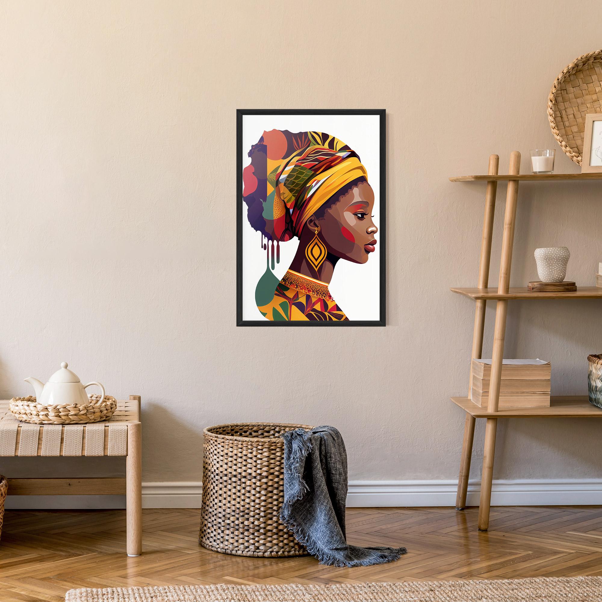 Poster Înrămat Colorful African mockup 9