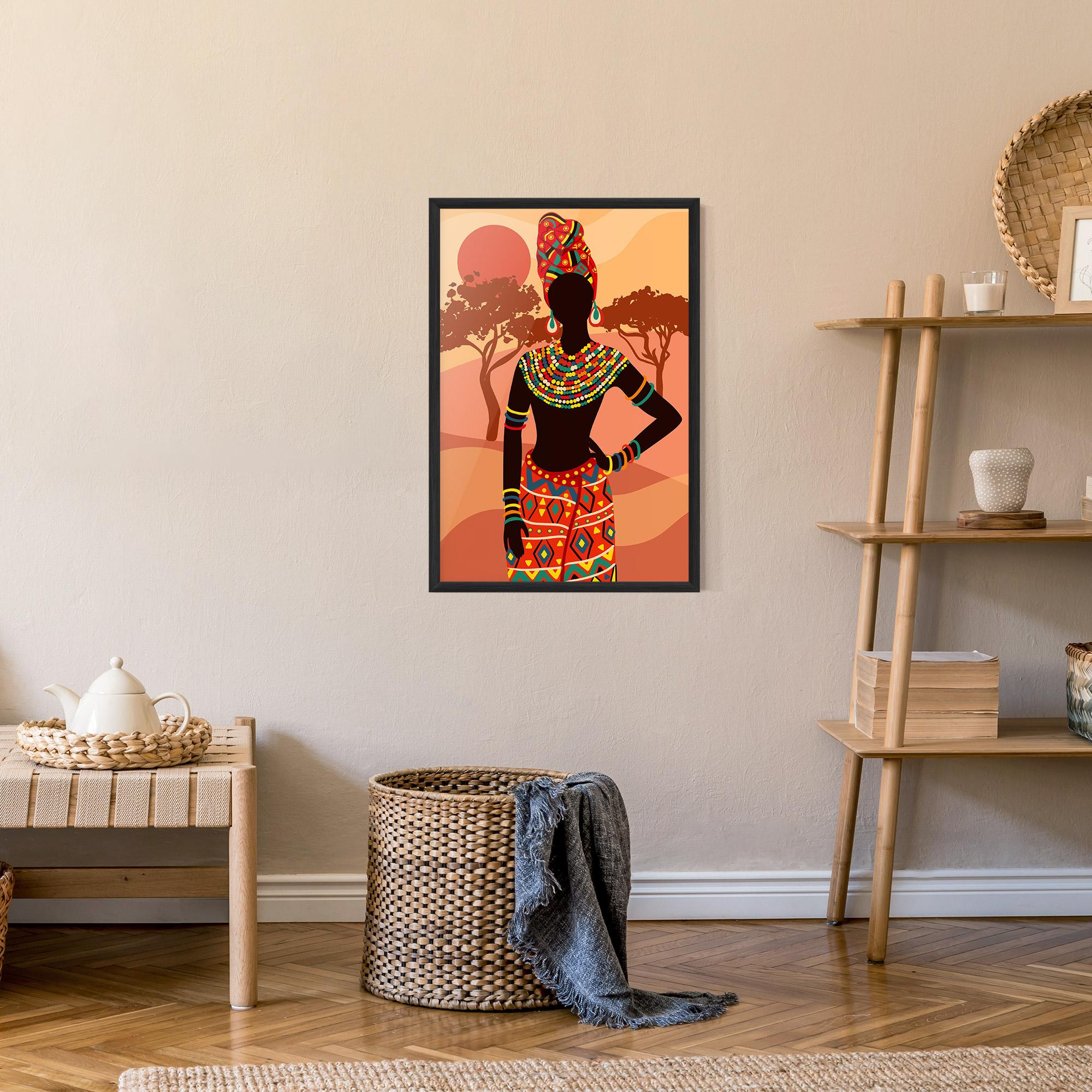 Poster Înrămat Ethnic African Color mockup 9