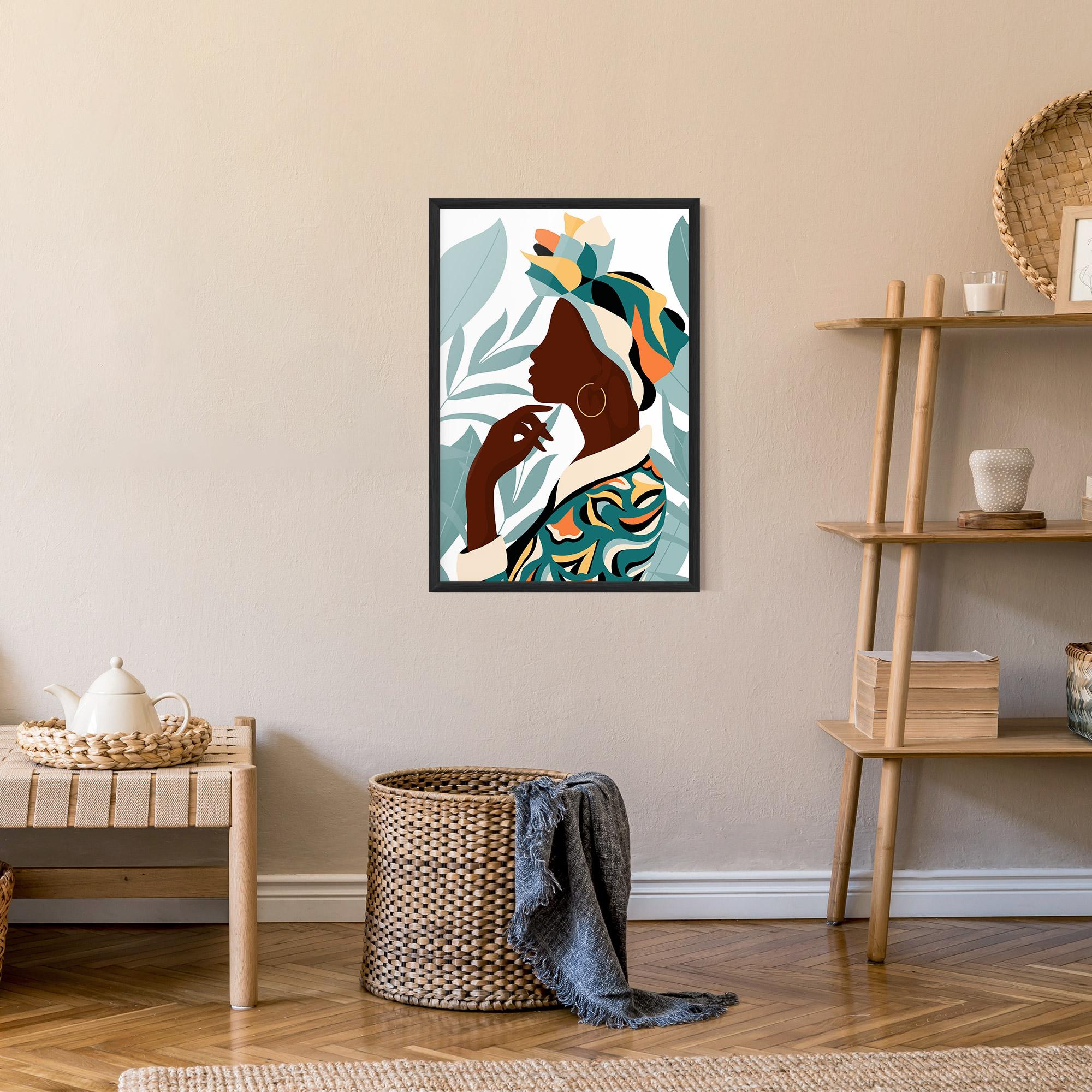 Poster Înrămat Gold African Earring mockup 9