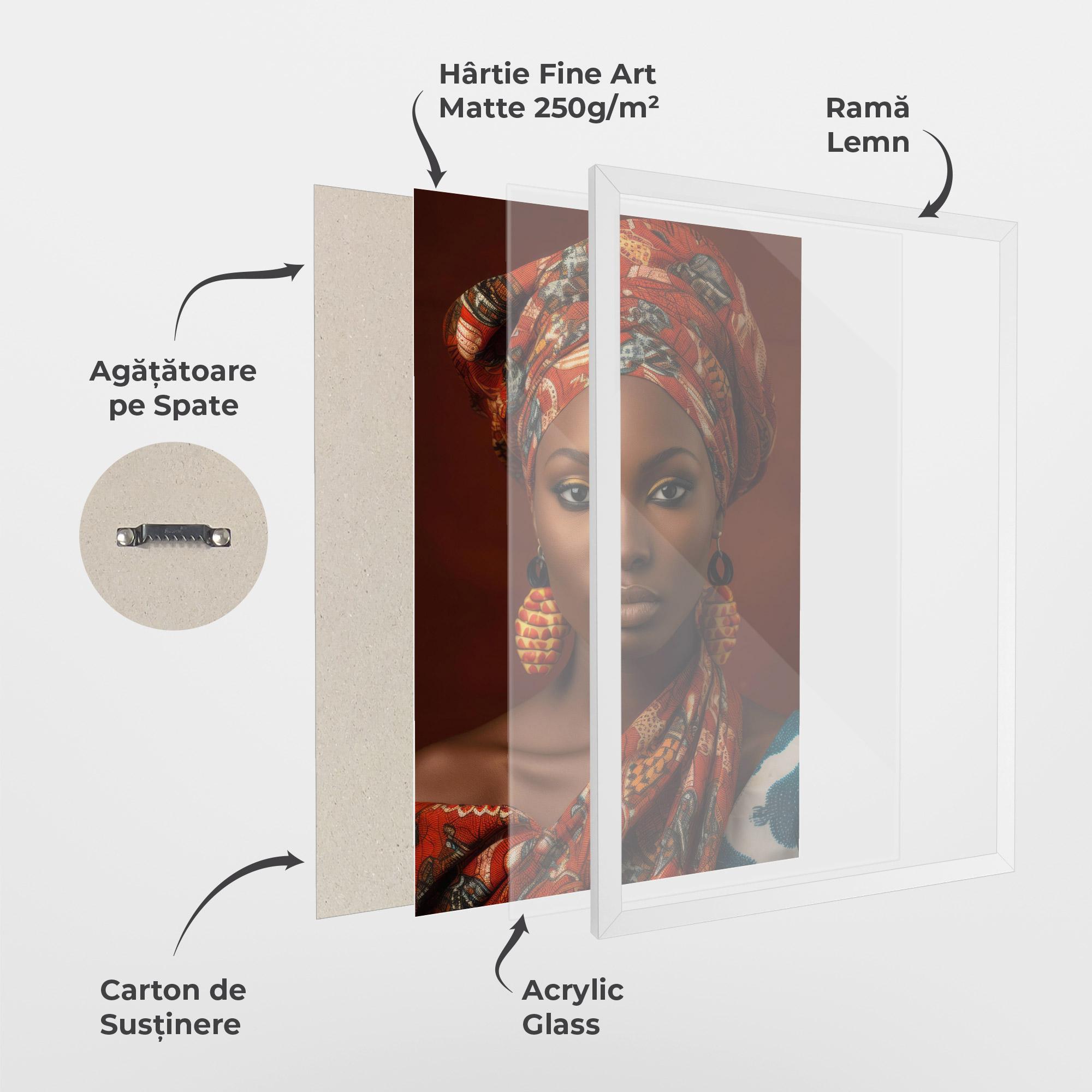Poster Înrămat African Black Eyeliner mockup 1