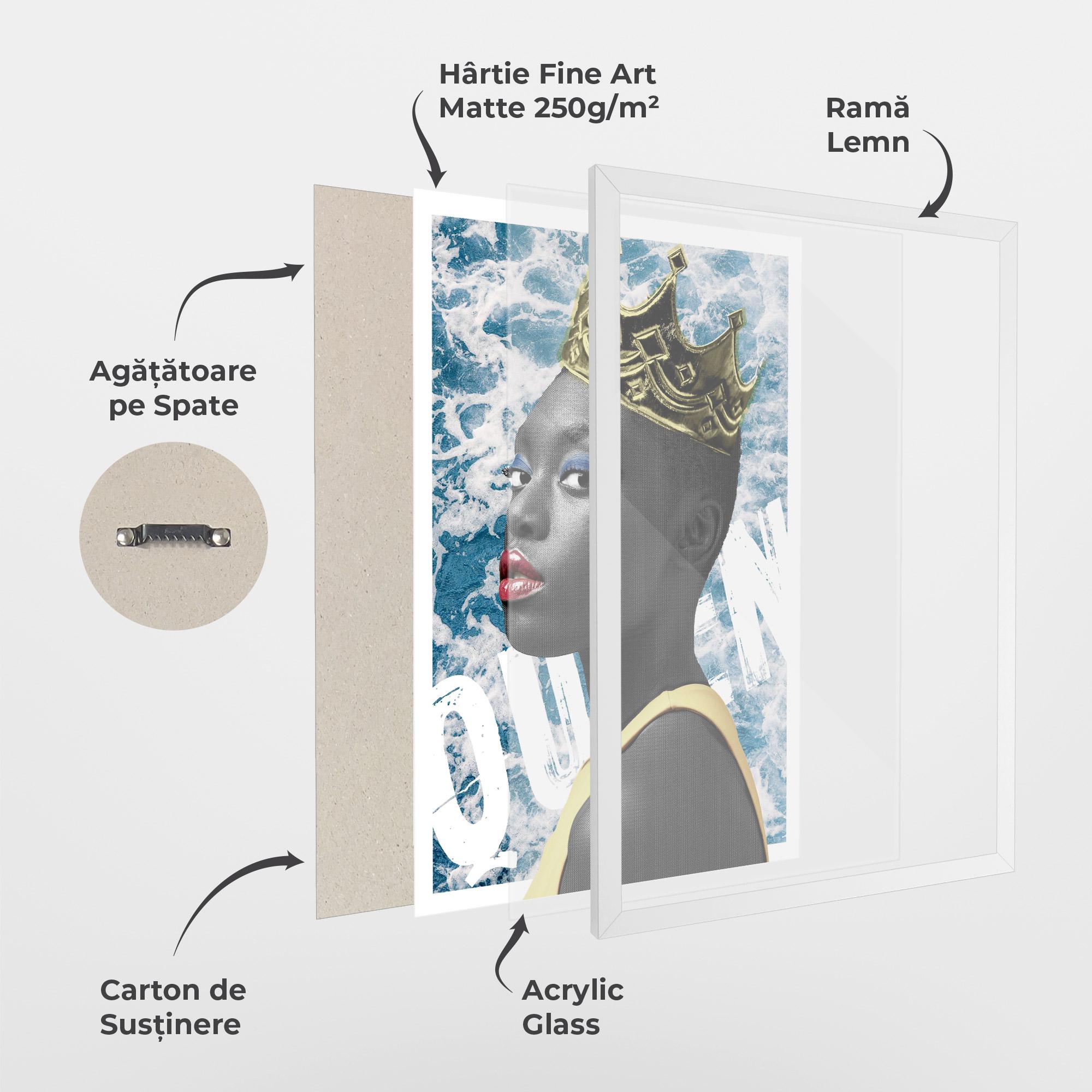 Poster Înrămat American Woman Crown mockup 1