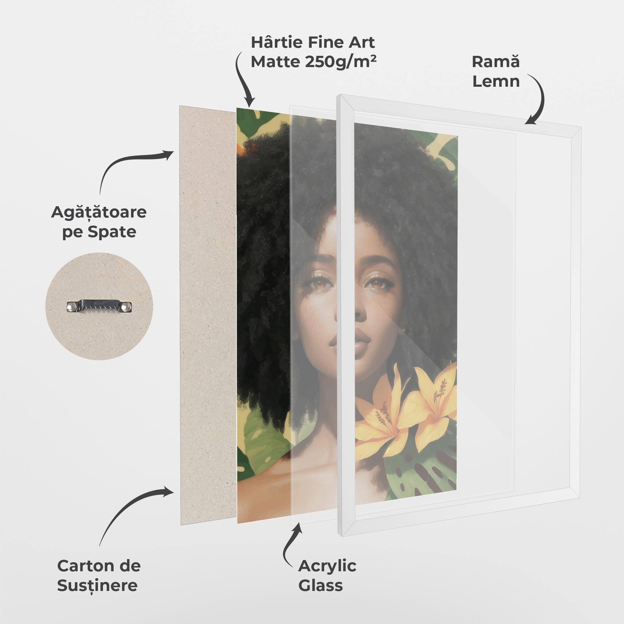 Poster Înrămat Beautiful African Girl mockup 1