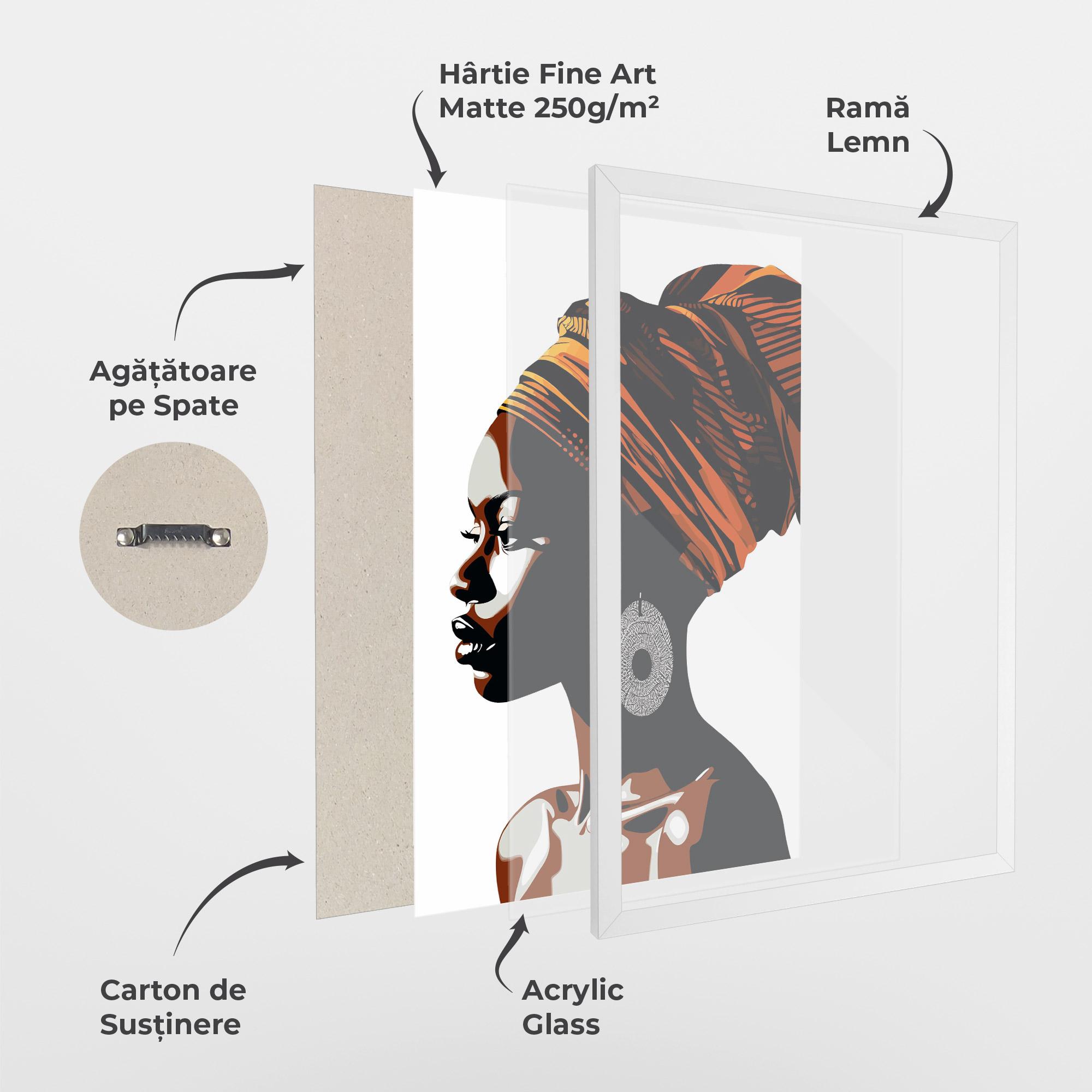 Poster Înrămat Black Pretty Woman mockup 1