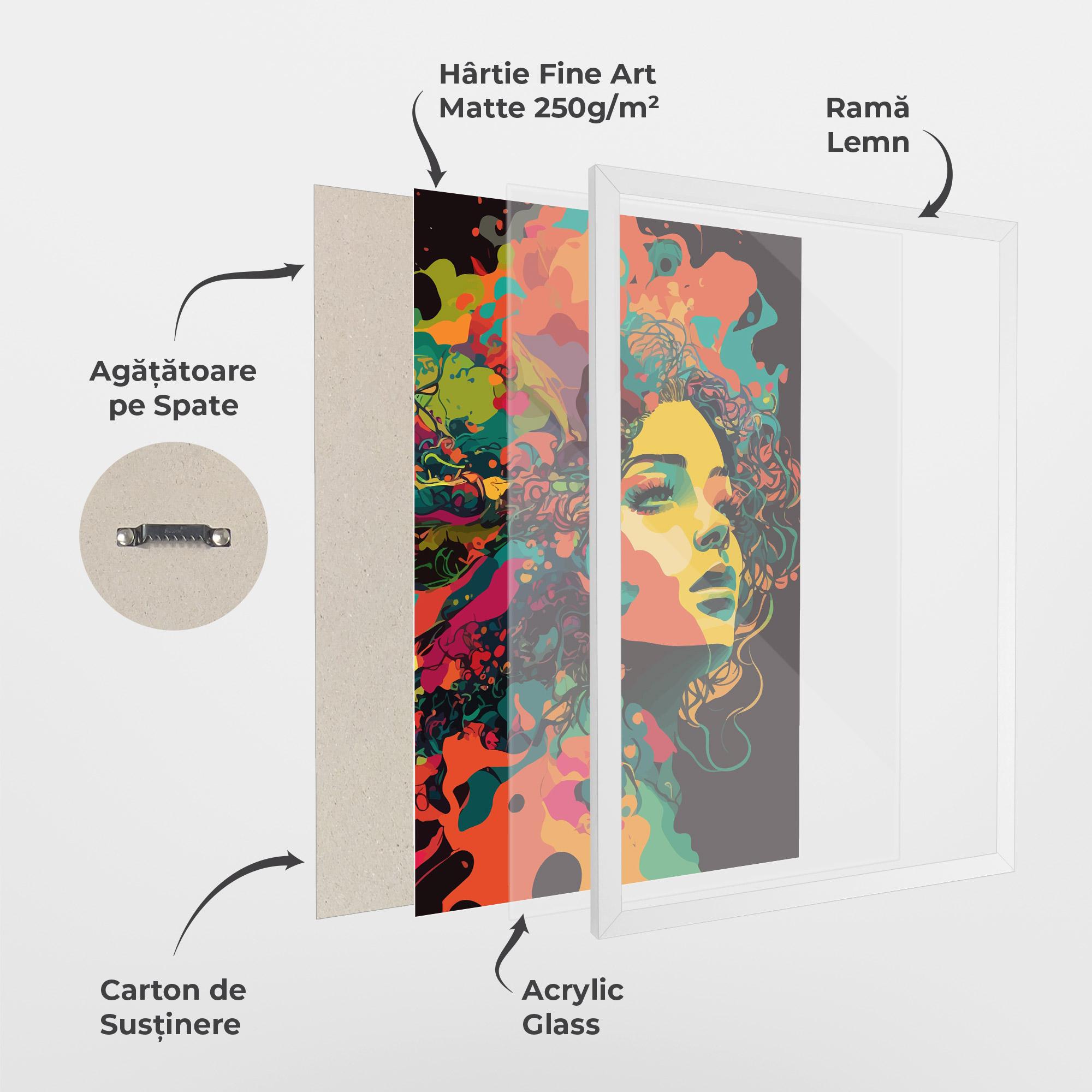 Poster Înrămat Colorful African Woman mockup 1