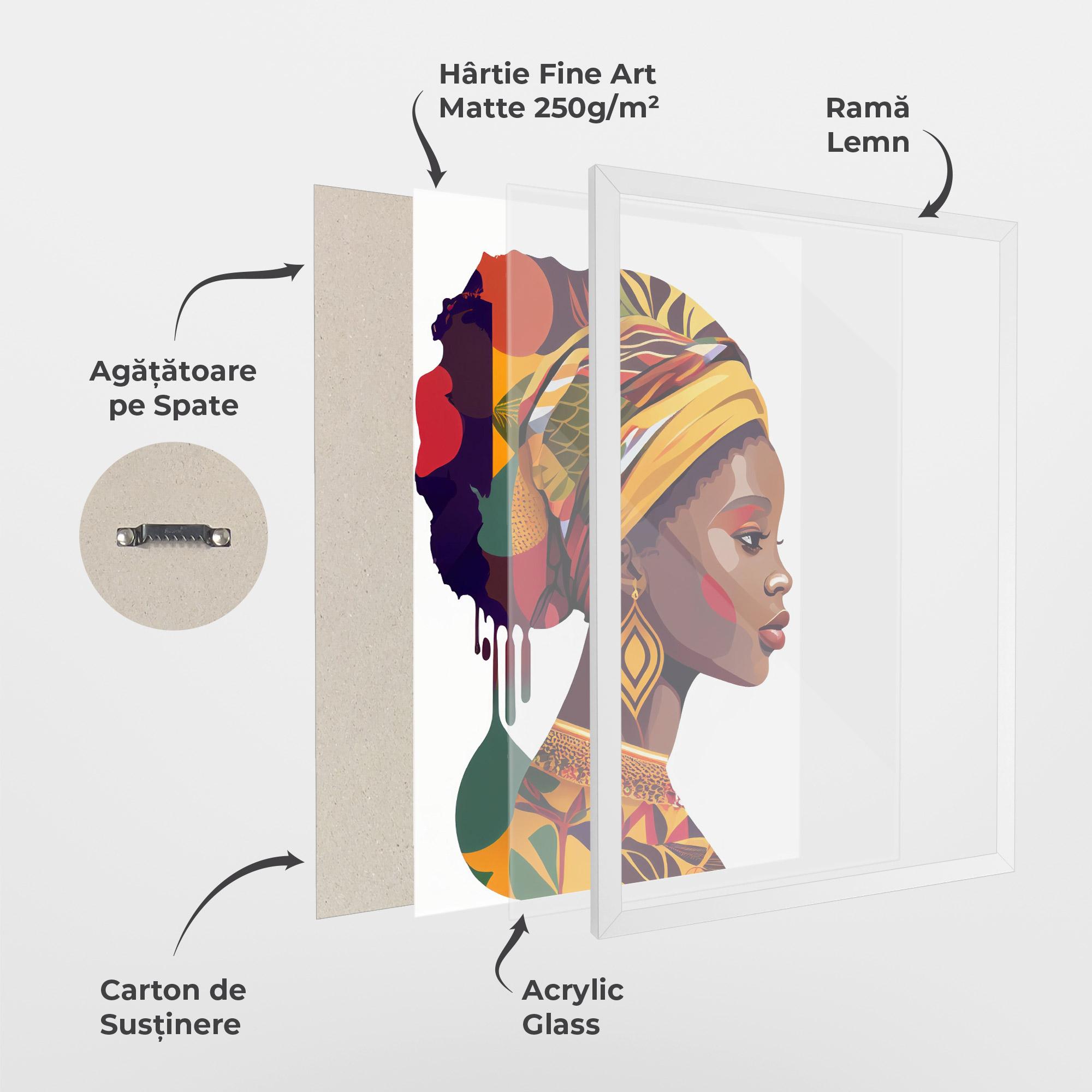 Poster Înrămat Colorful African mockup 1