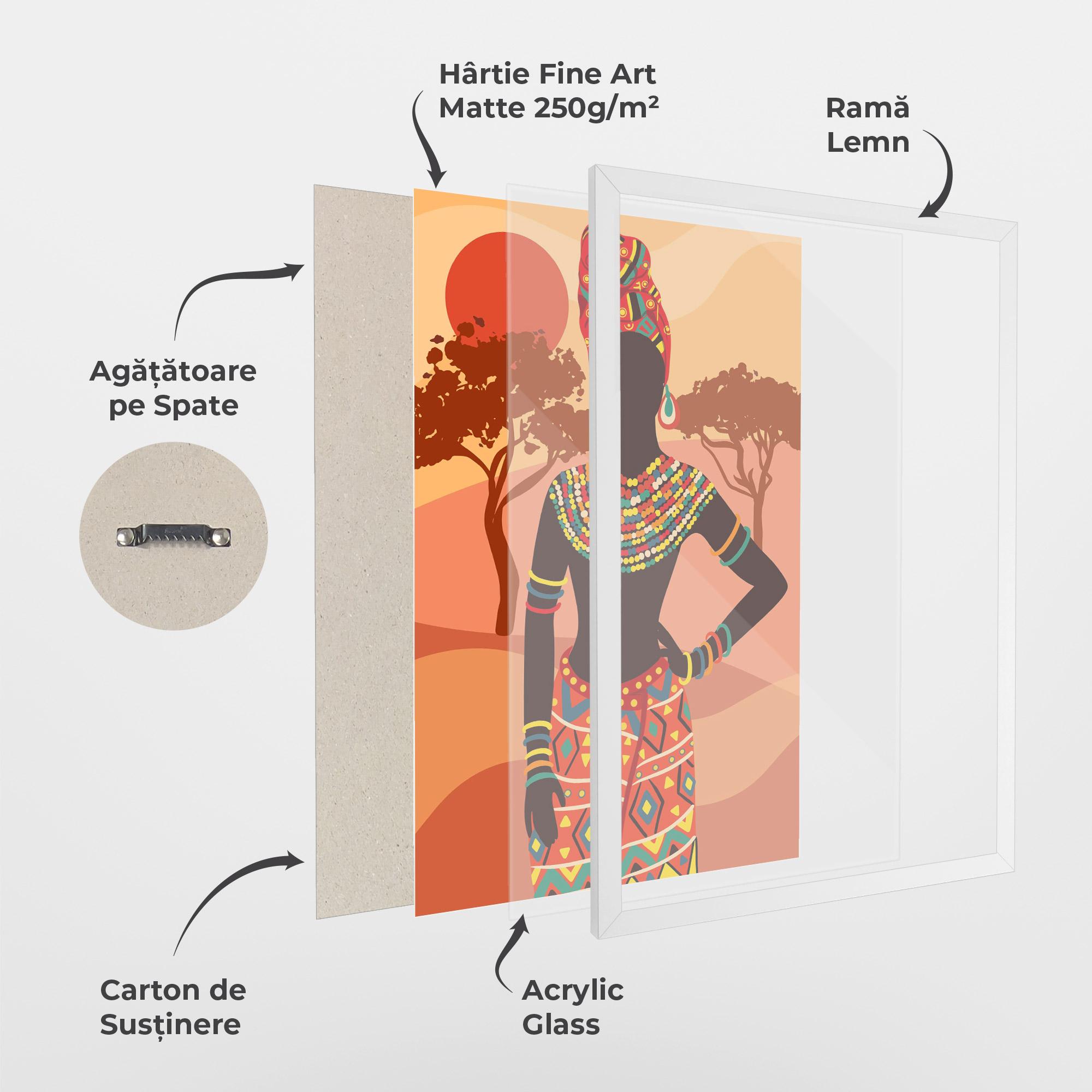 Poster Înrămat Ethnic African Color mockup 1