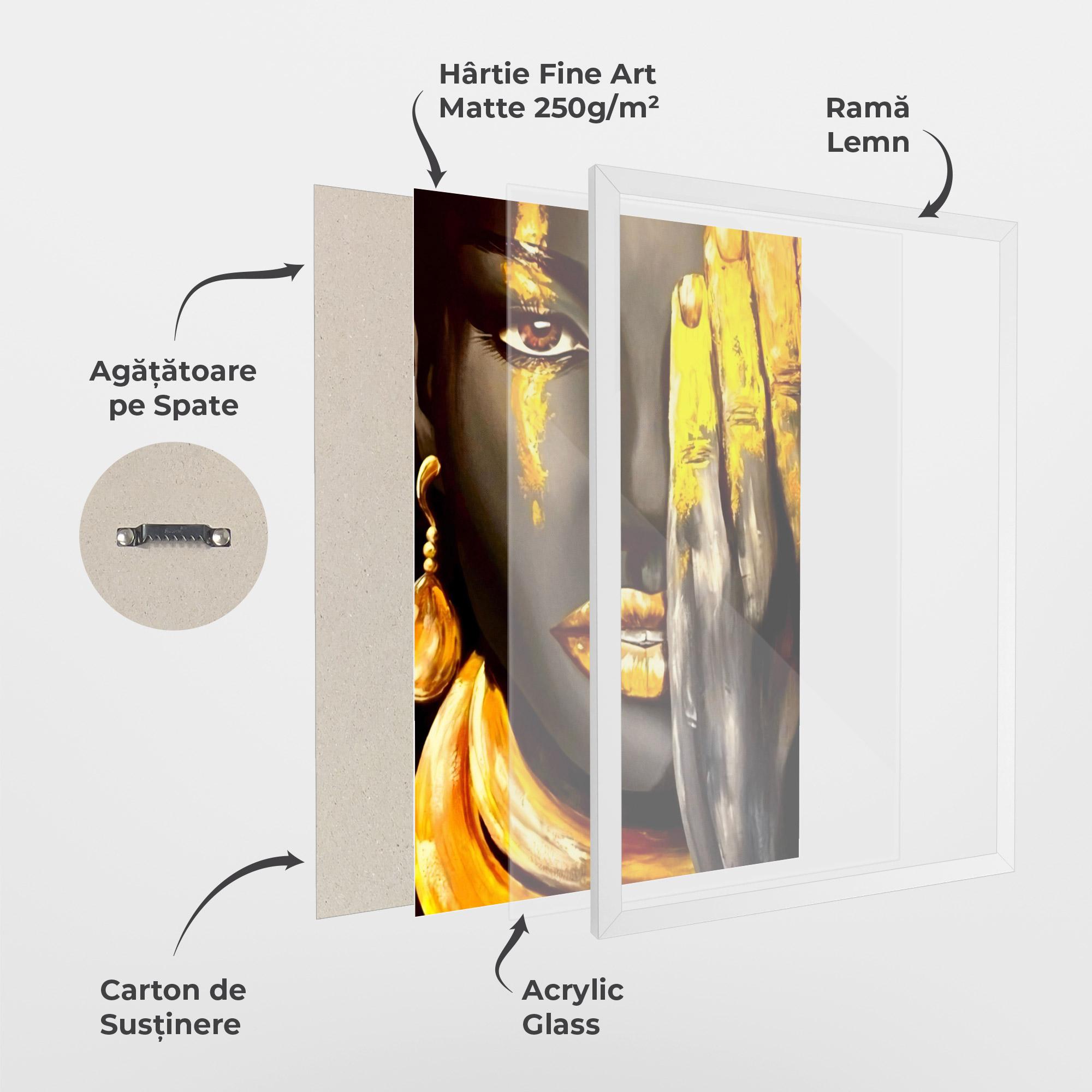 Poster Înrămat Golden African Women mockup 1