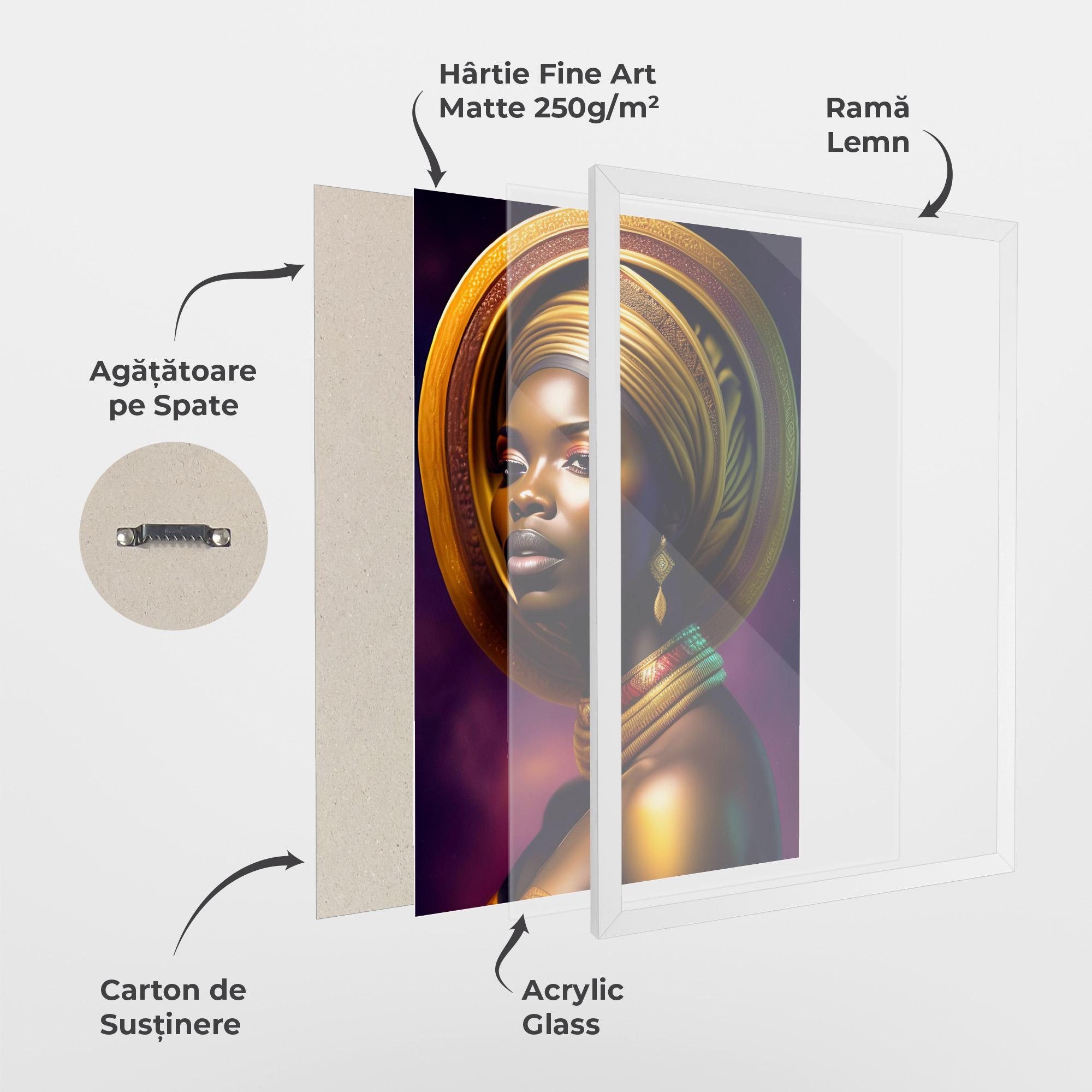 Poster Înrămat Golden Crown Woman mockup 1