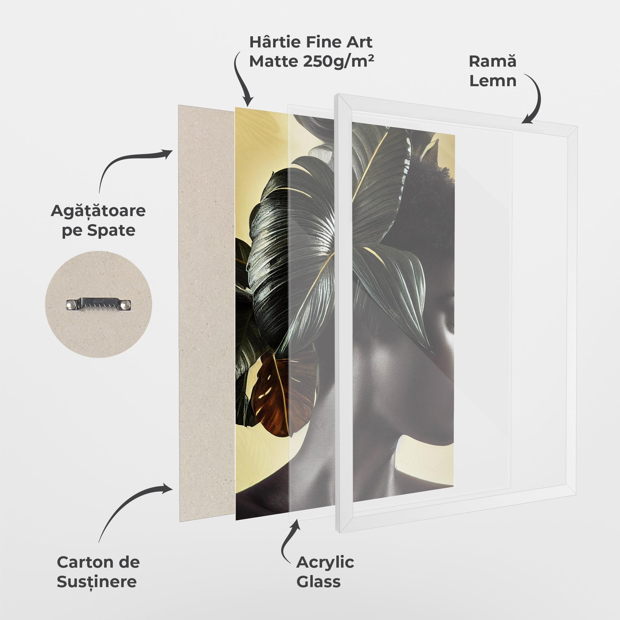 Poster Înrămat Leaf Woman mockup 1