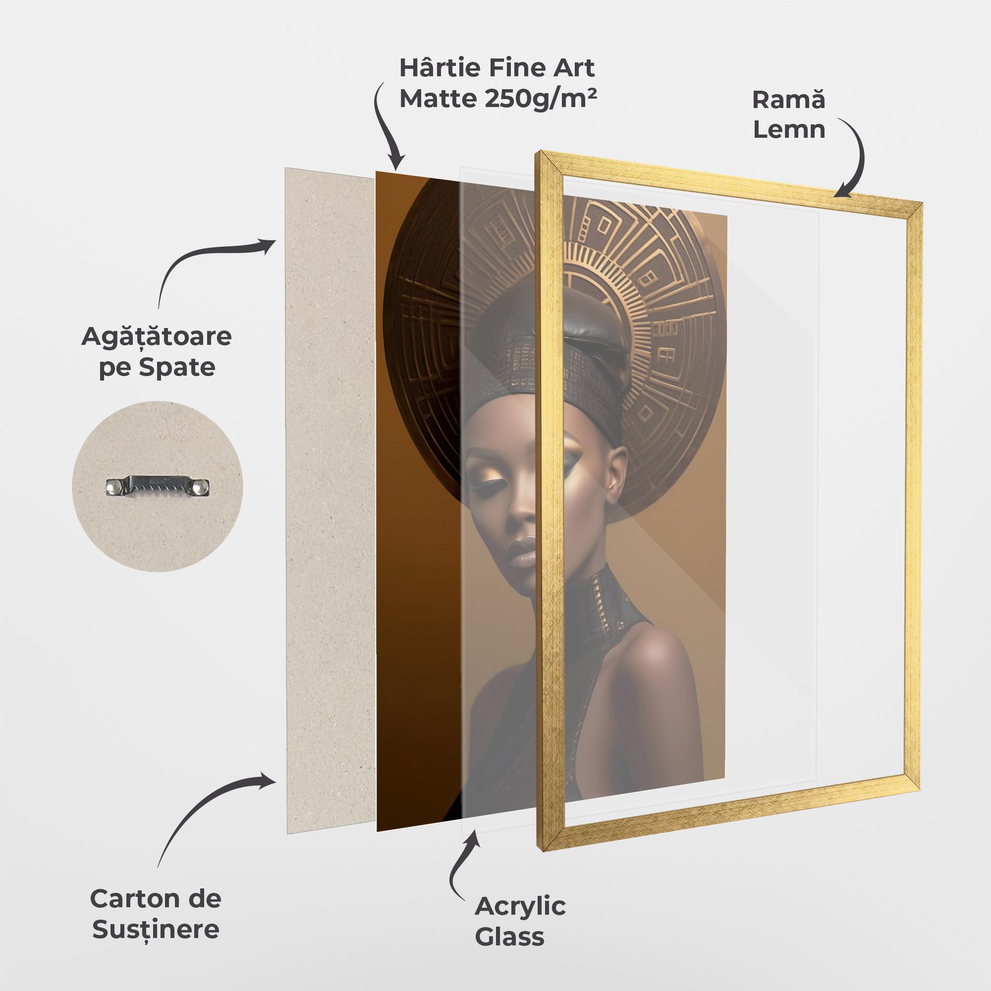 Poster Înrămat African Abstract Art mockup 1