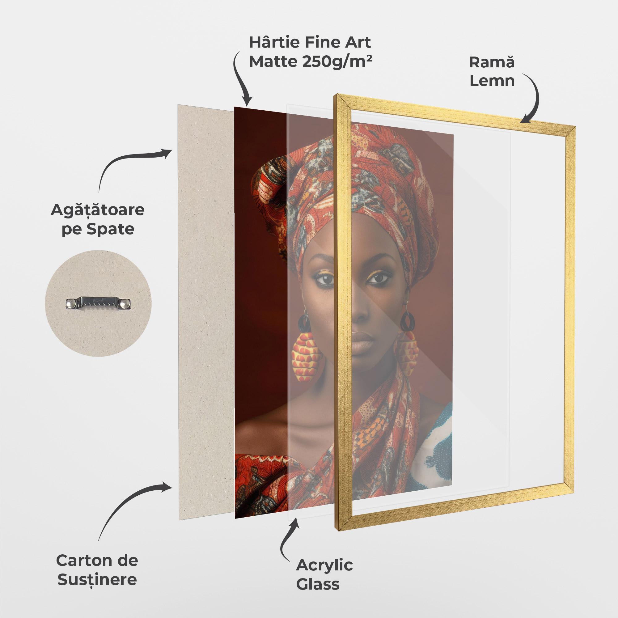 Poster Înrămat African Black Eyeliner mockup 1