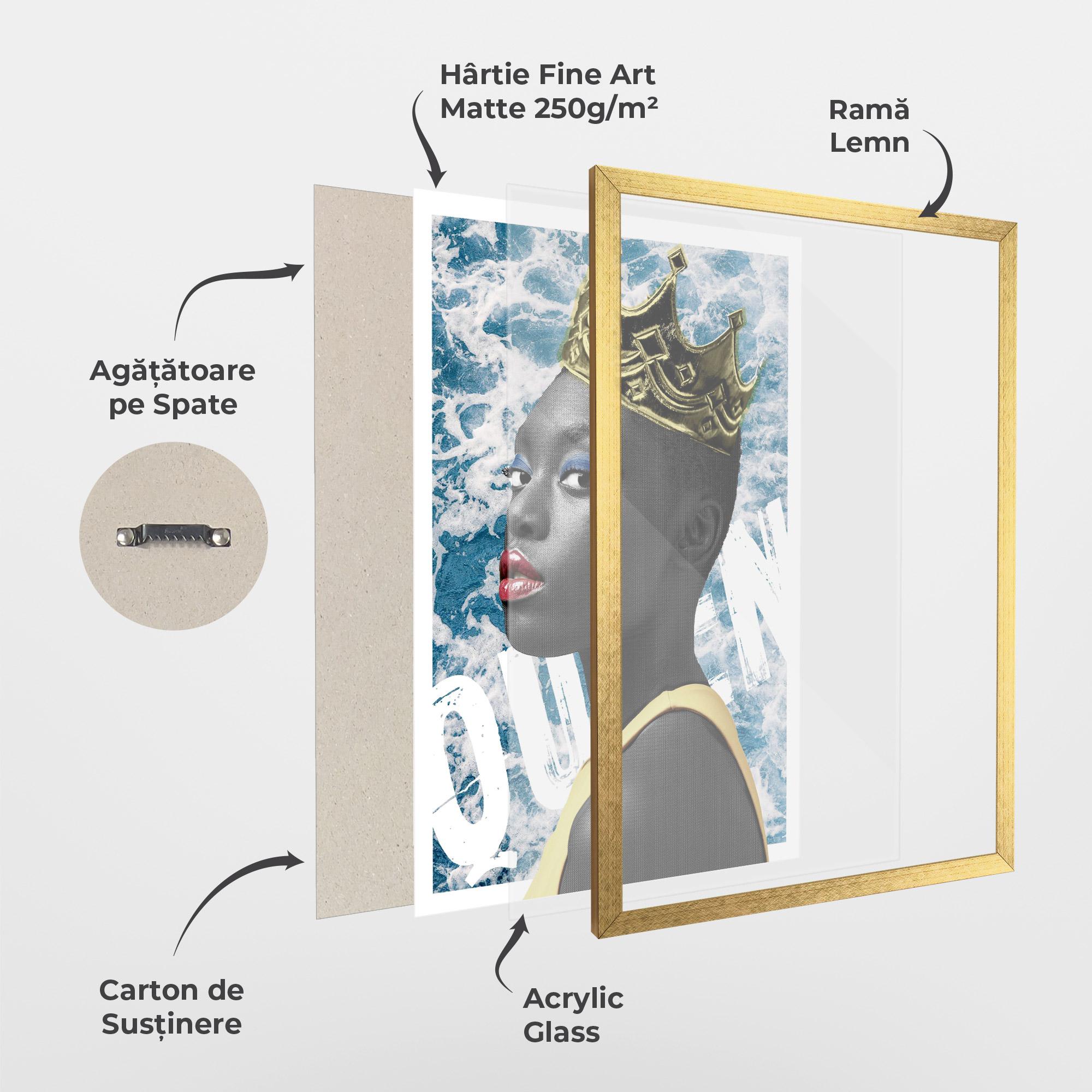 Poster Înrămat American Woman Crown mockup 1