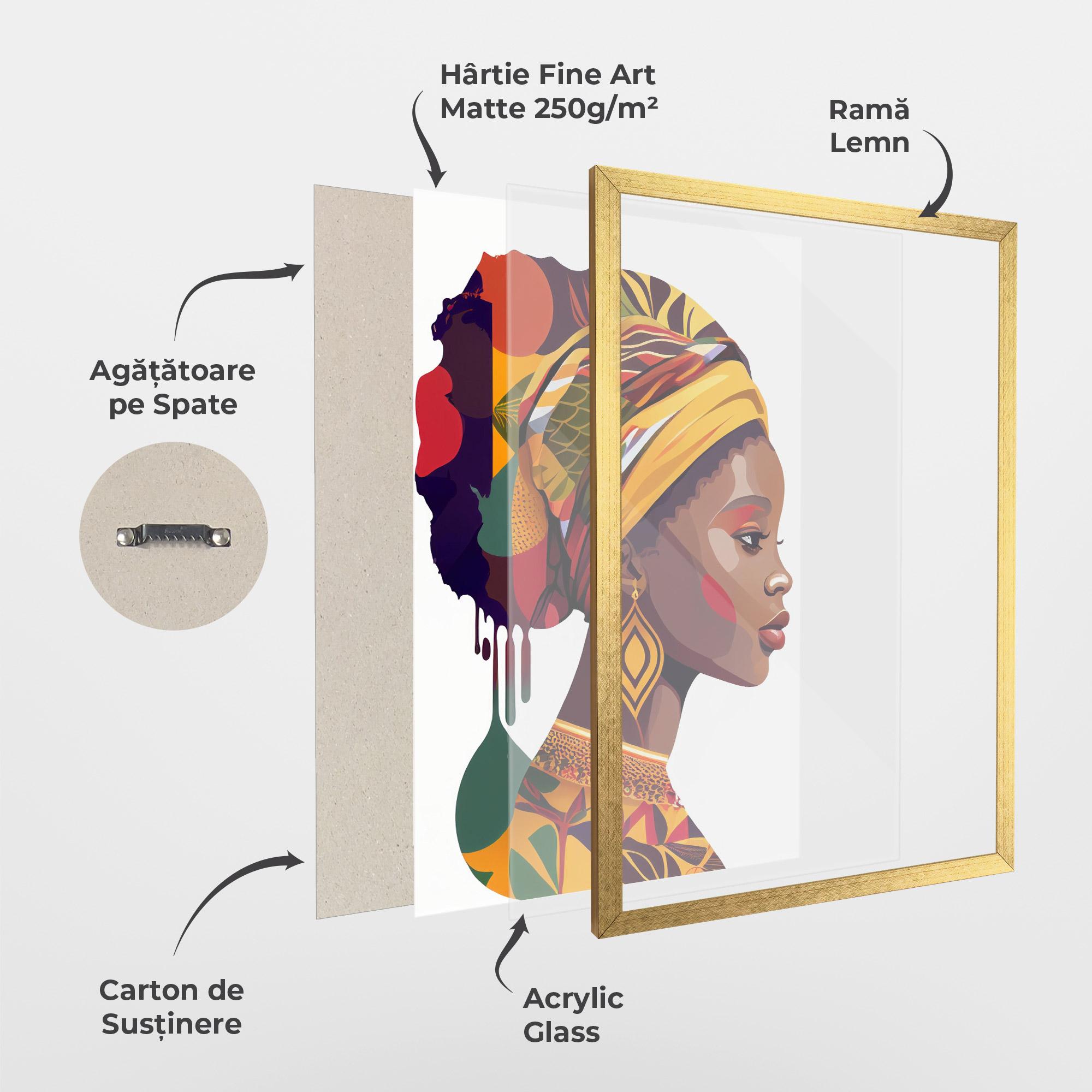 Poster Înrămat Colorful African mockup 1