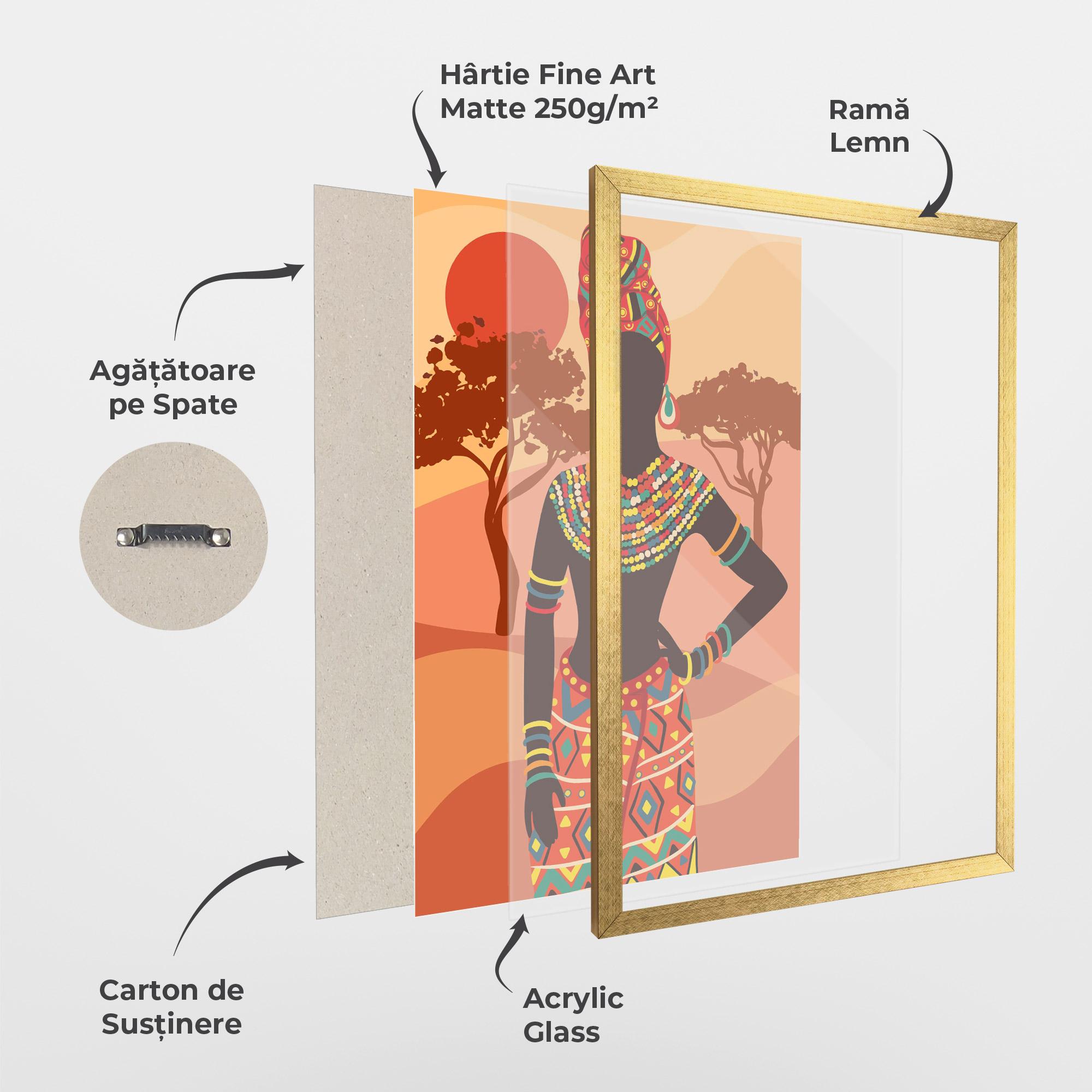 Poster Înrămat Ethnic African Color mockup 1